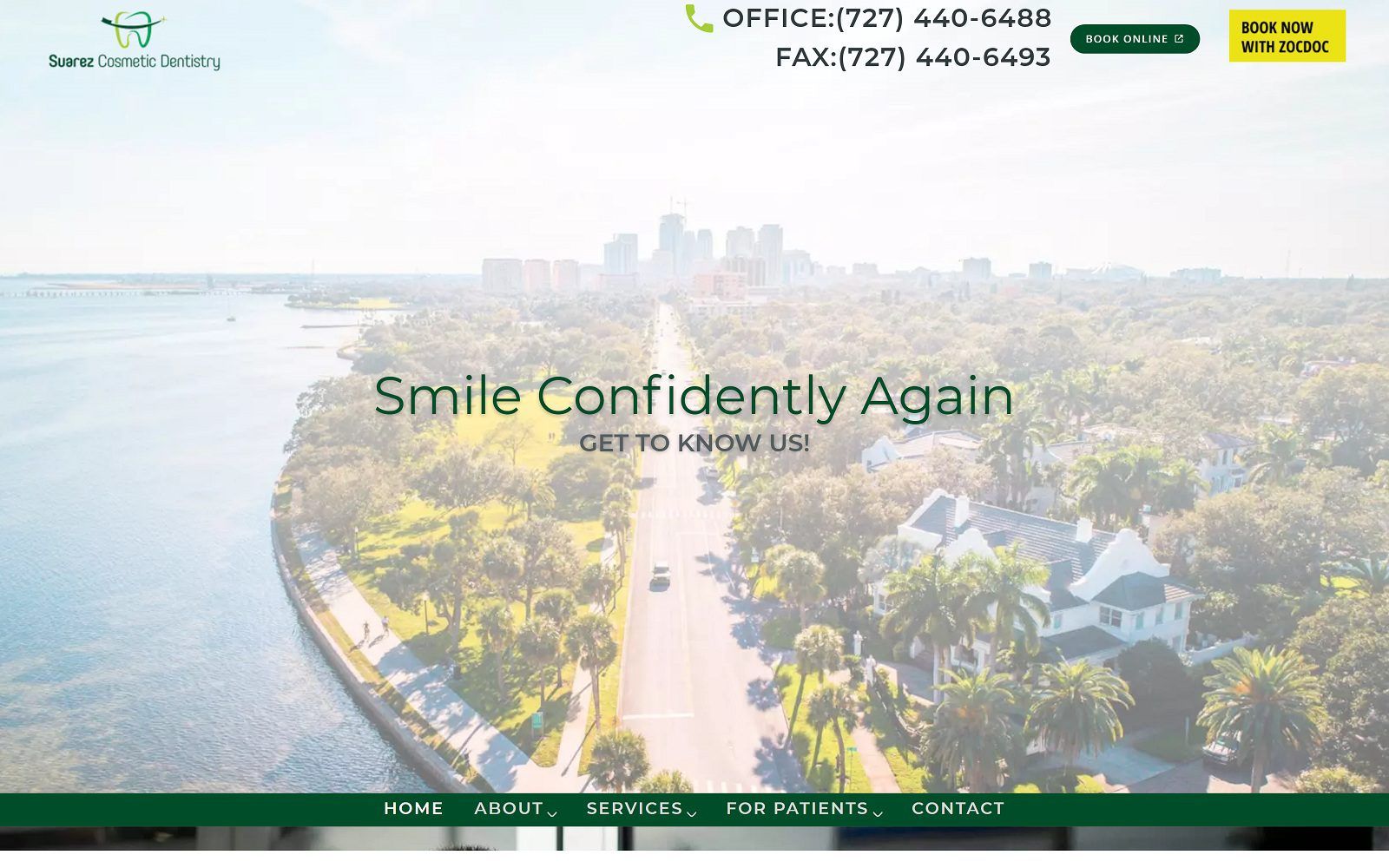 The Screenshot of Suarez Cosmetic Dentistry Website