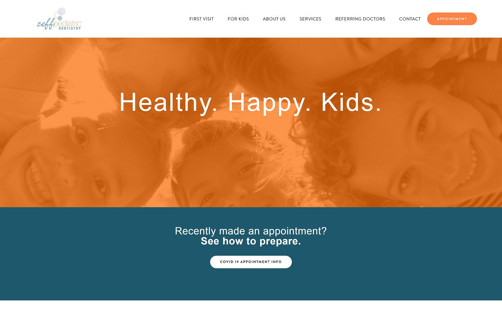 The Screenshot of Zeff Pediatric Dentistry Dr. Rasika Zeff Website
