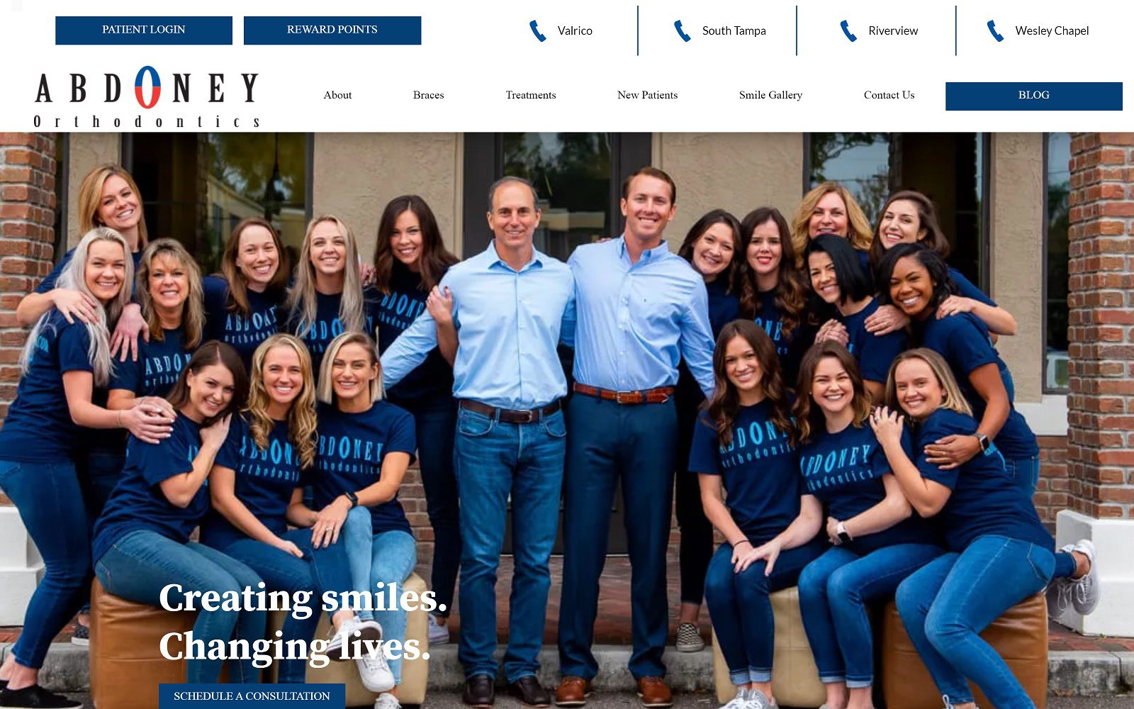 The screenshot of abdoney orthodontics dr. Michael l. Abdoney website