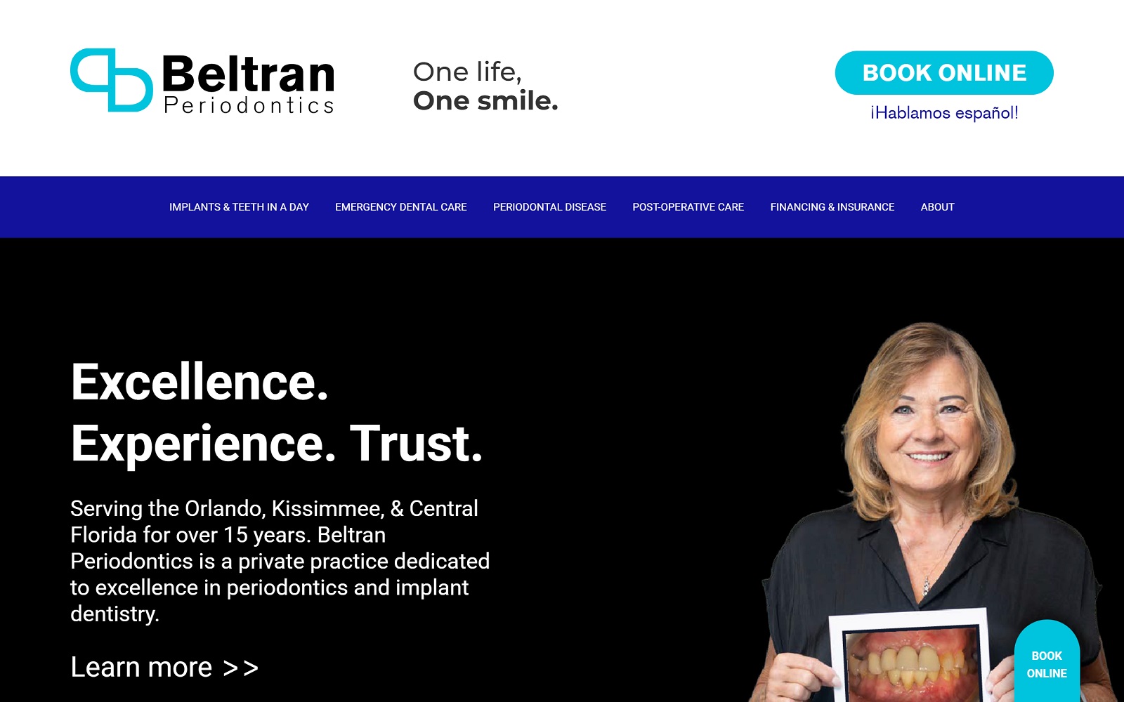 Beltranperiodontics. Com screenshot
