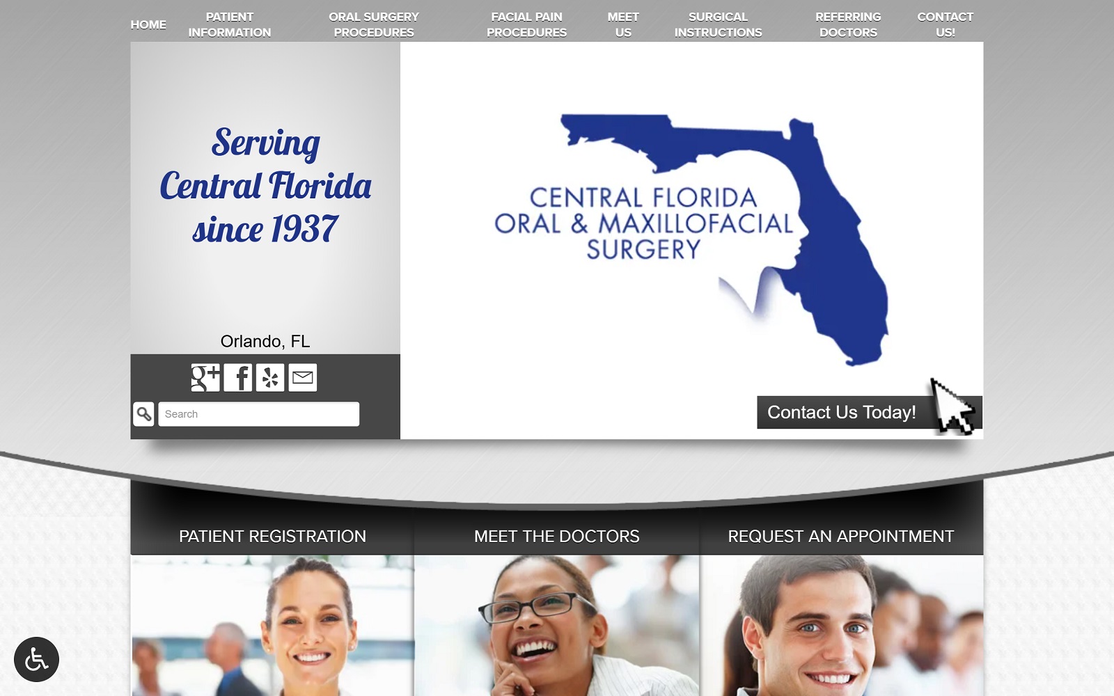 Cforalsurgery. Com screenshot