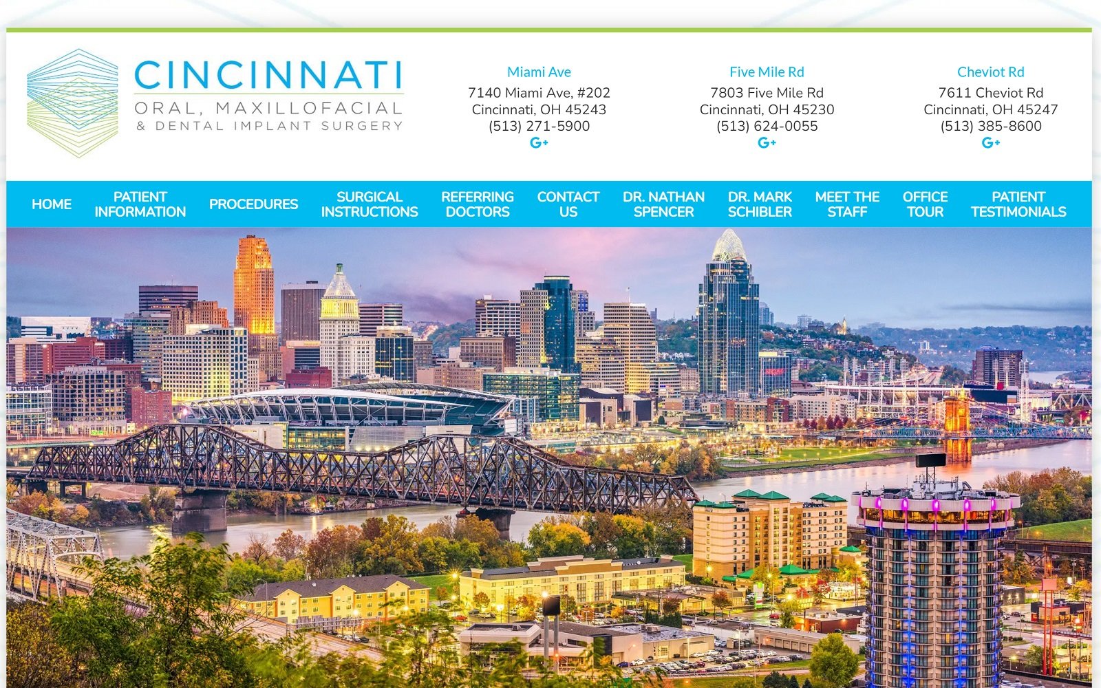 Cincinnatioralsurgery. Com screenshot