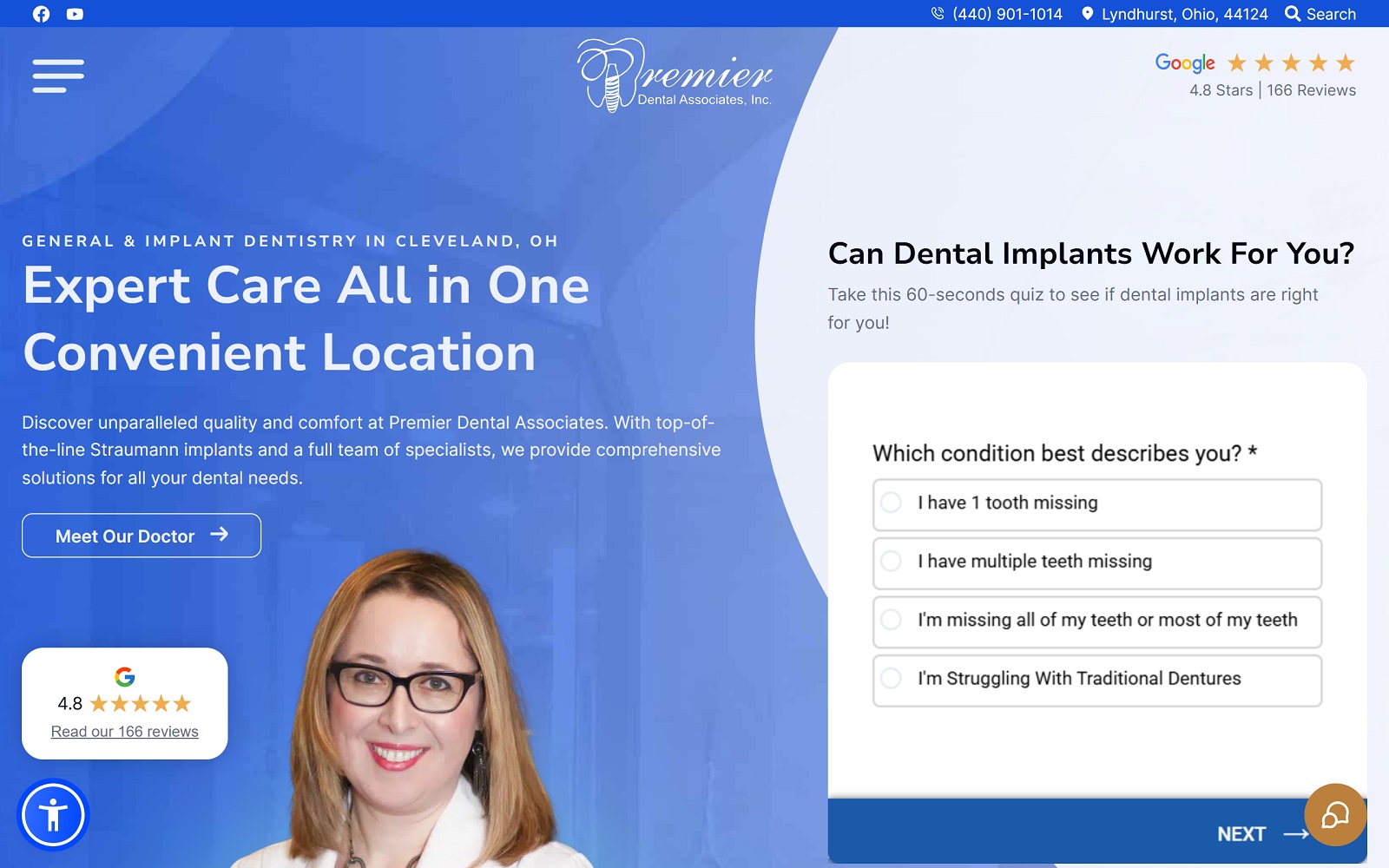 Clevelanddentistohio. Com screenshot