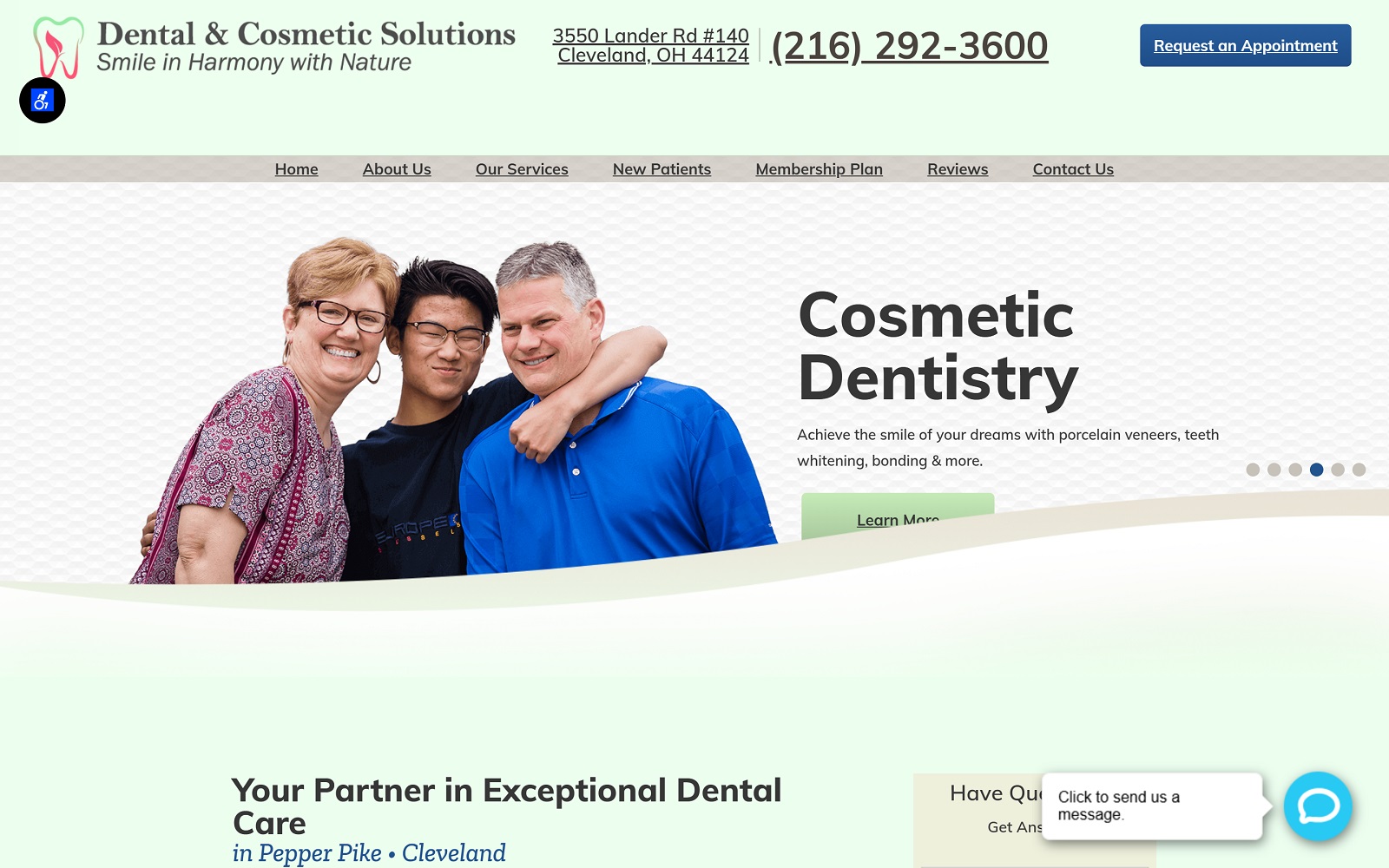 Dentalcosmeticsolution. Com screenshot