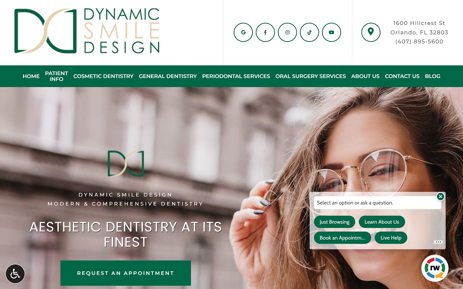 Dynamicsmiledesign. Com screenshot