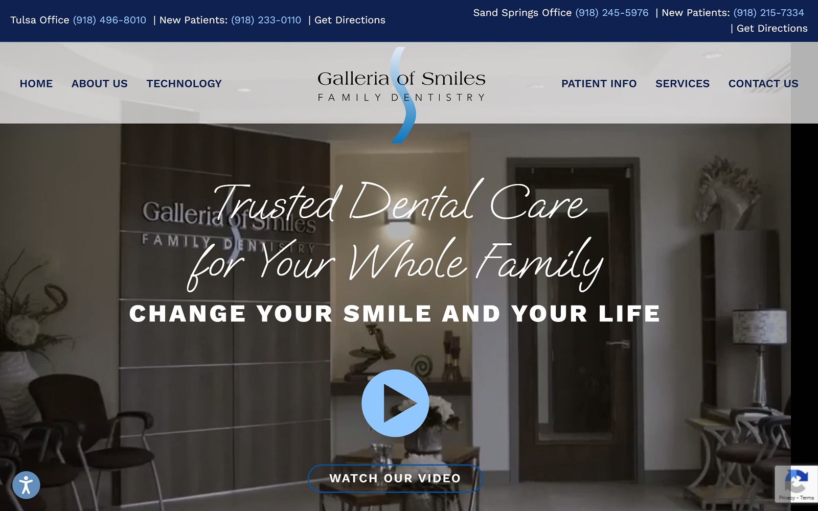 Galleriaofsmiles. Com screenshot