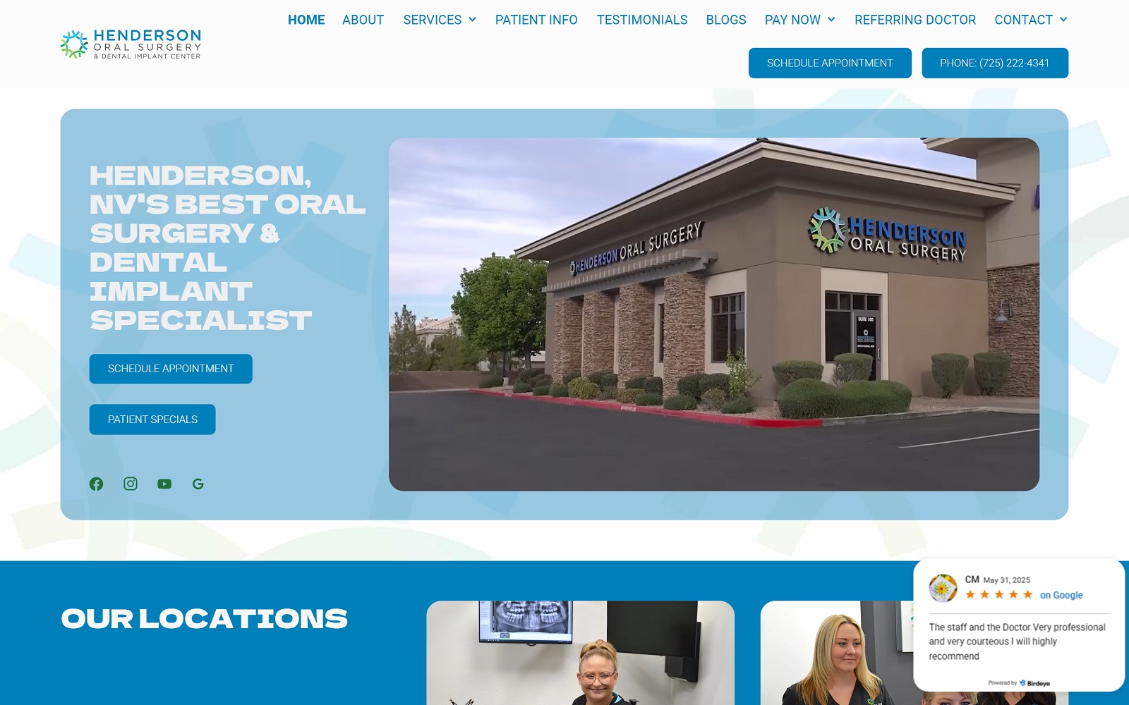 Hendersonoralsurgery. Com screenshot