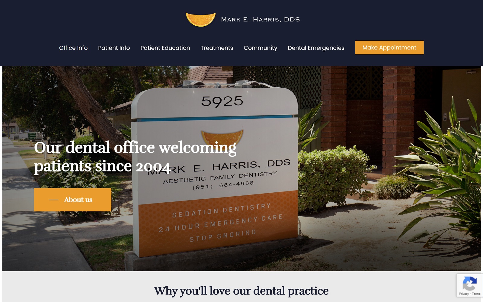 Markharrisdds. Com screenshot