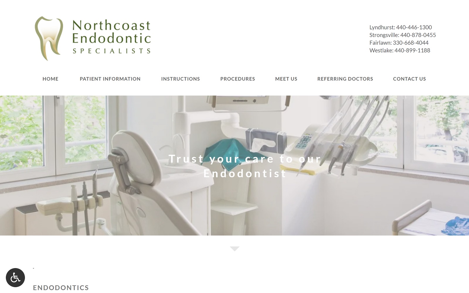 Northcoastendodontics. Com screenshot