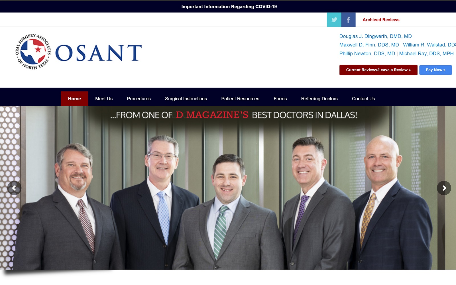 Northtexasoralsurgery. Com screenshot