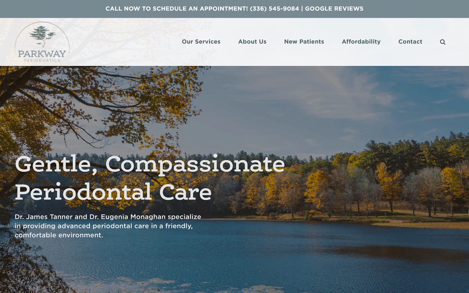 Parkwayperiodonticsnc. Com screenshot