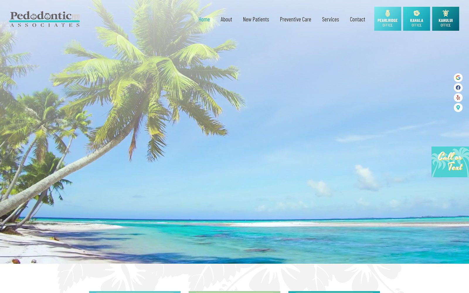 The Screenshot of Pedodontic Associates (Kahala Office) Website