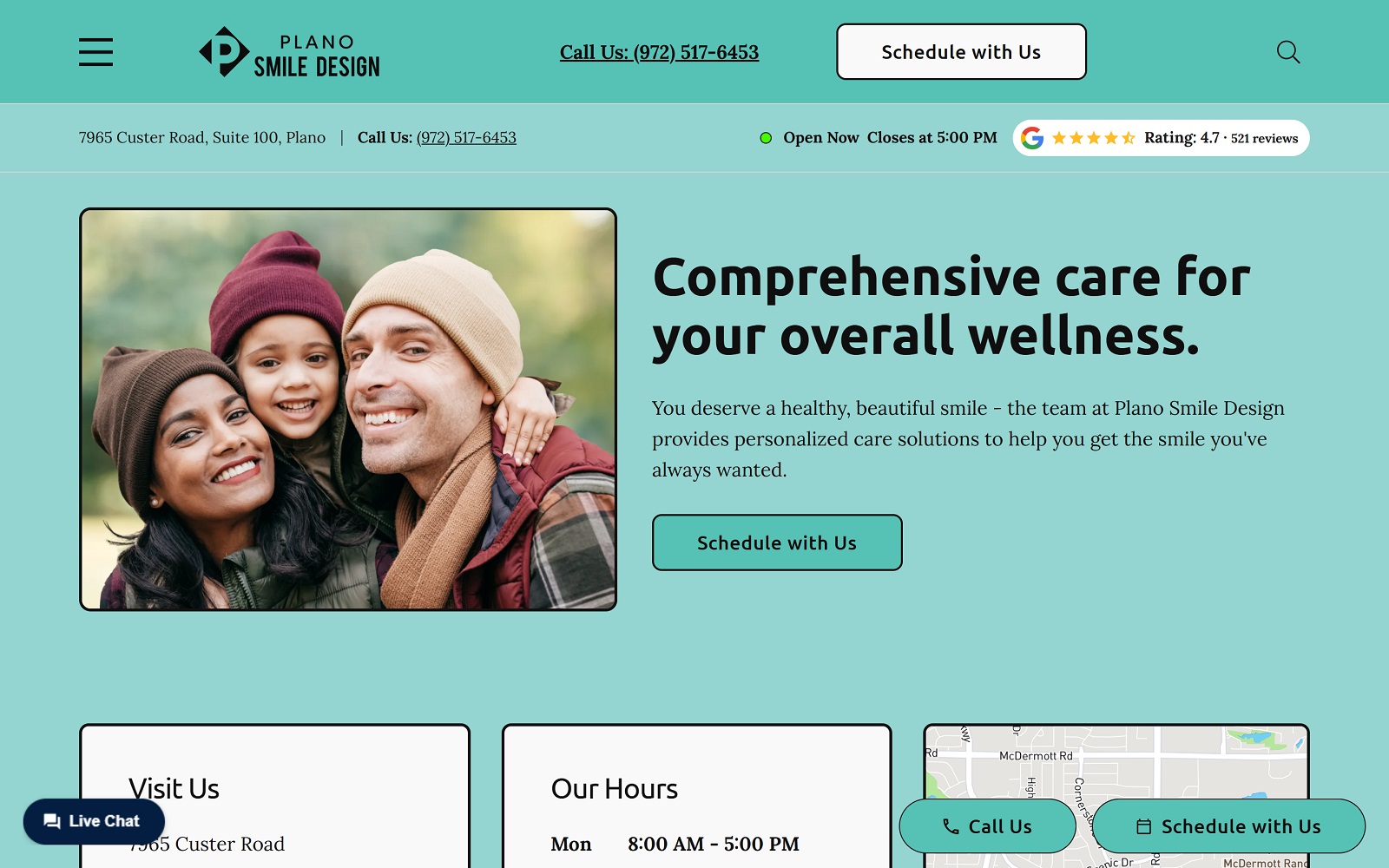 Planosmiledesign. Com screenshot