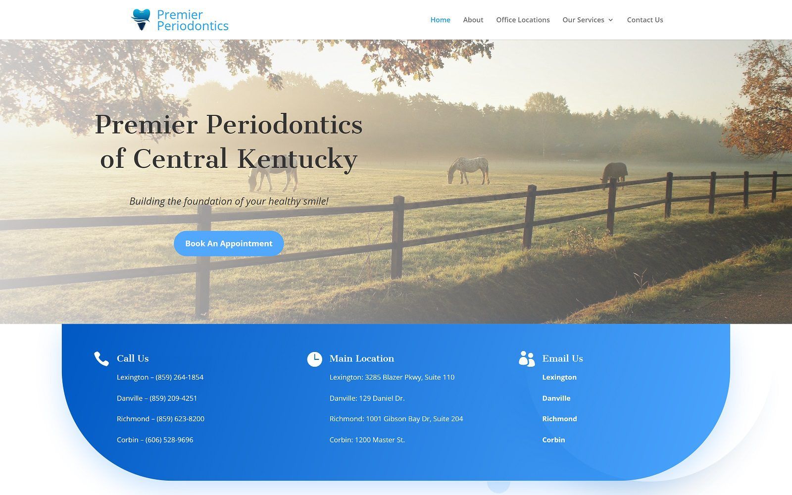 The Screenshot of Premier Periodontics Website