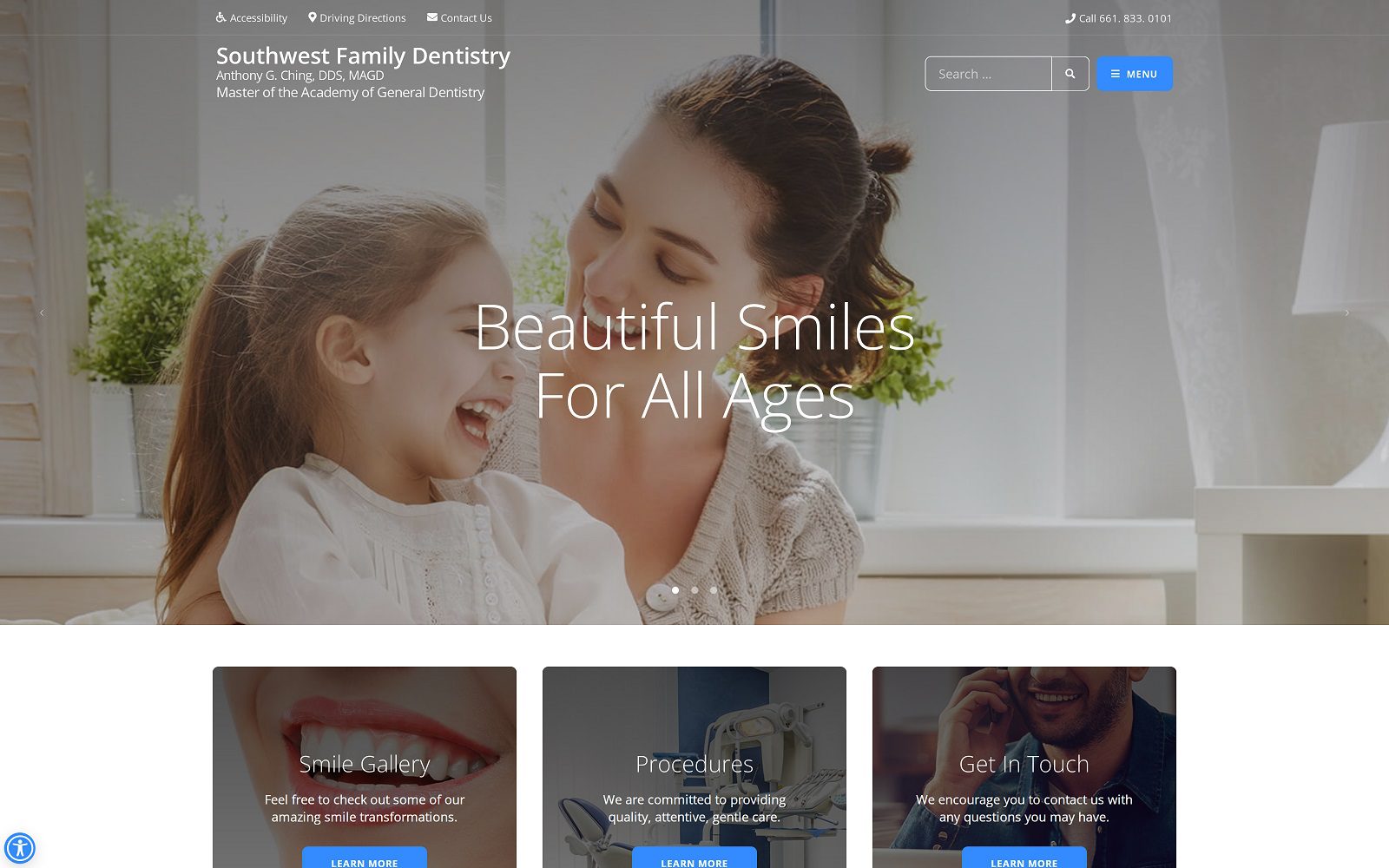 The Screenshot of Southwest Family Dentistry Website