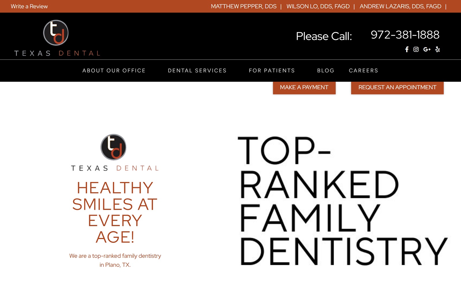 Texasdentalpa. Com screenshot