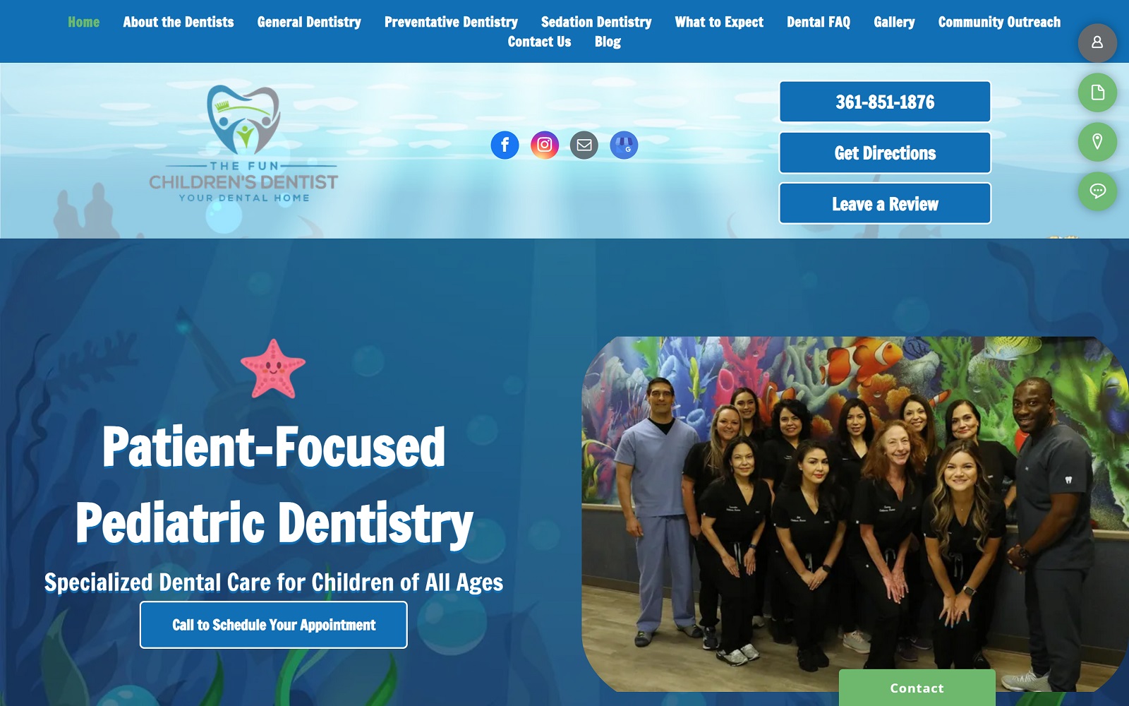 Thefunchildrensdentist. Com screenshot