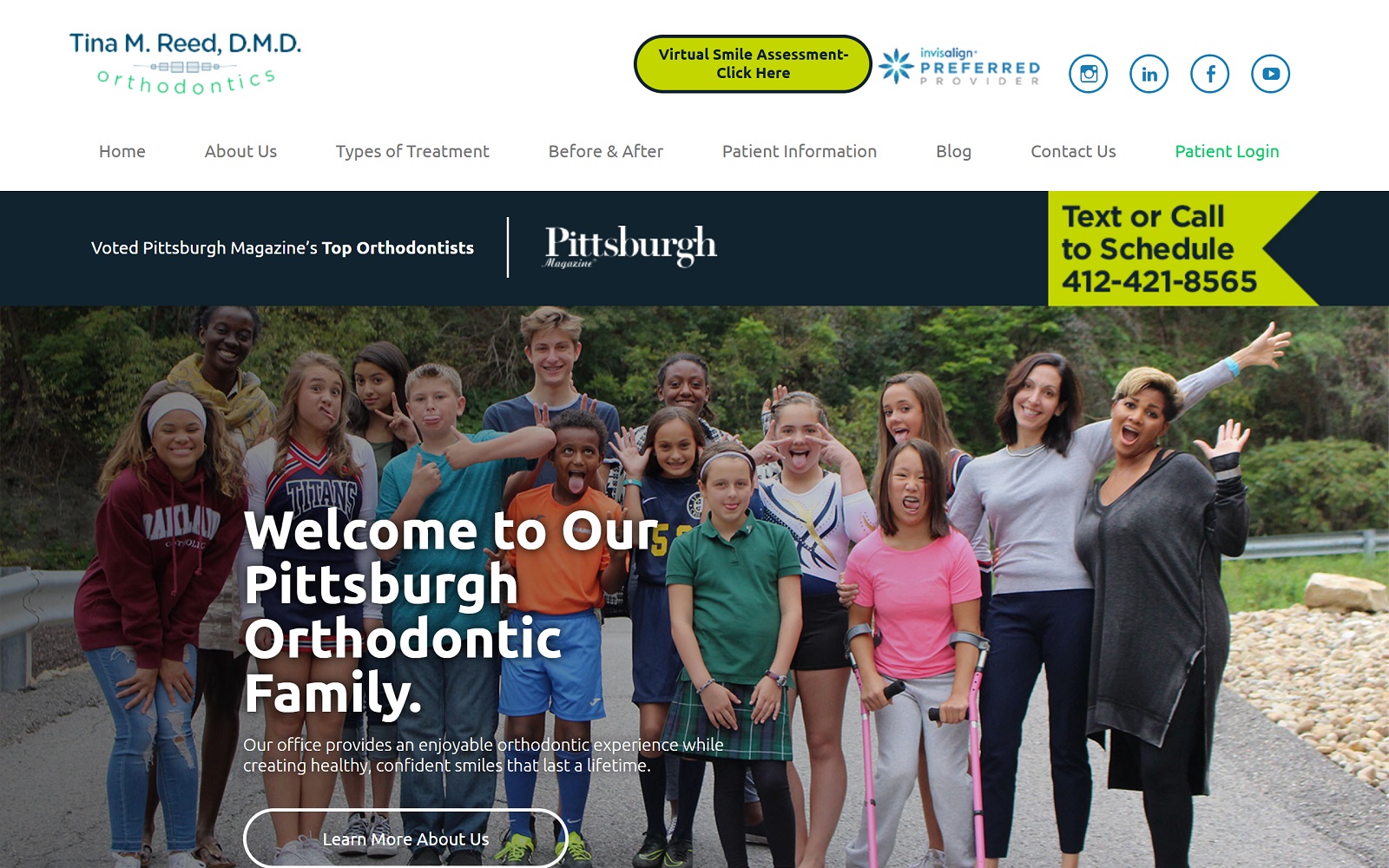 Tinareedorthodontics. Com screenshot