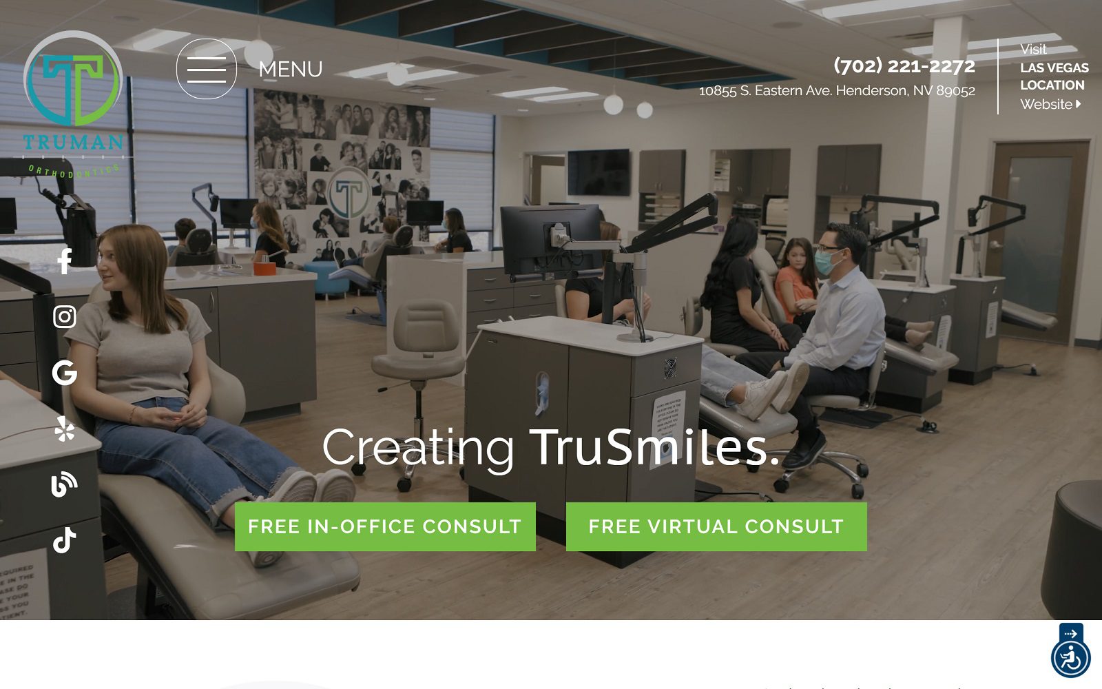 The Screenshot of Truman Orthodontics Henderson Website