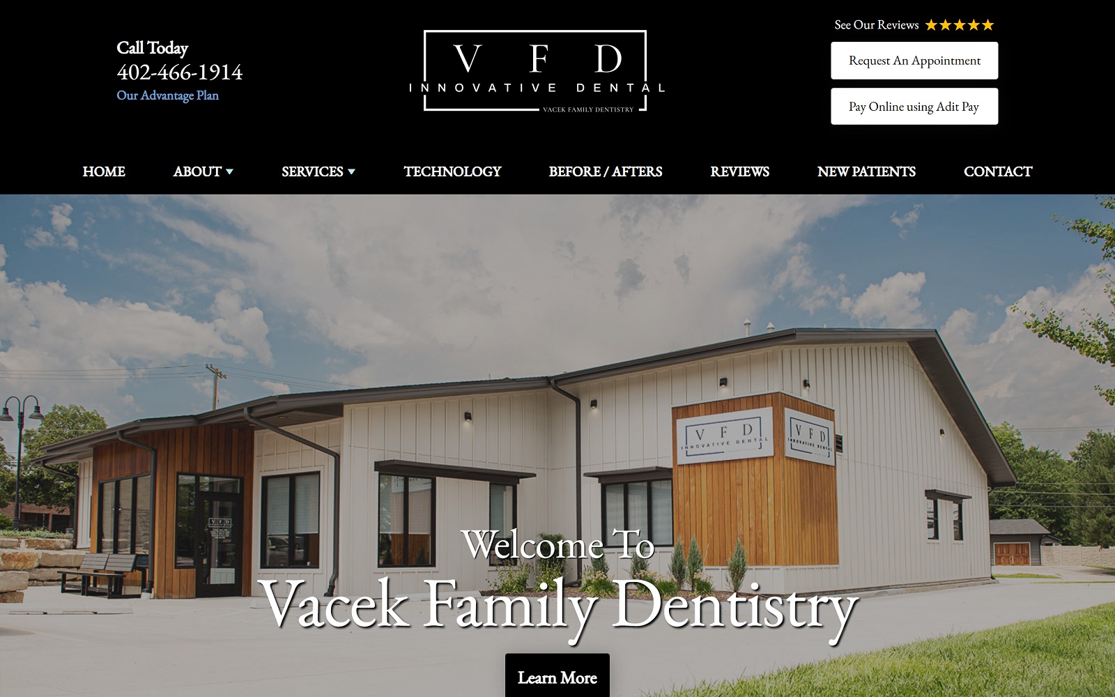 Vacekdentistry. Com screenshot