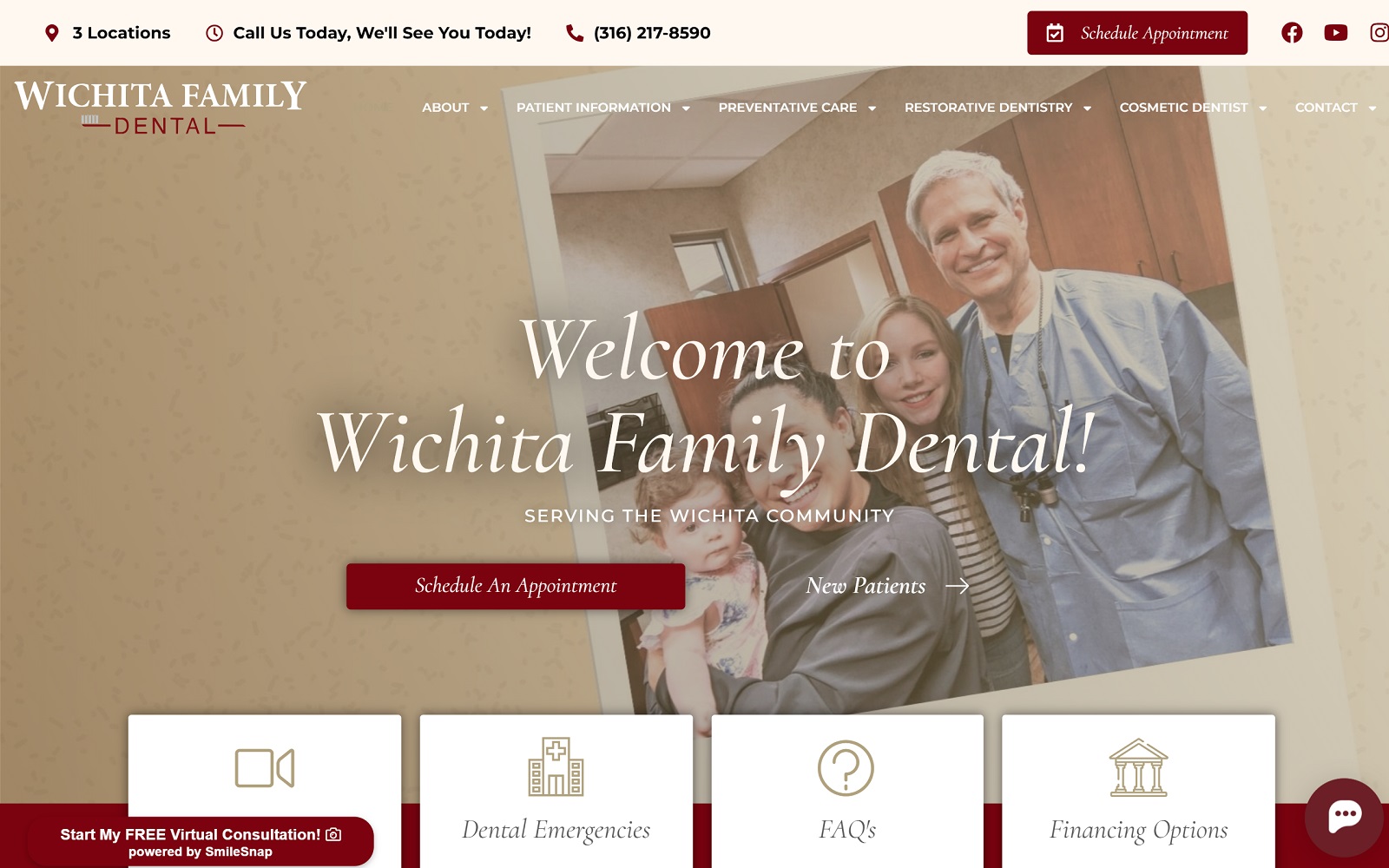 Wichitafamilydental. Com screenshot
