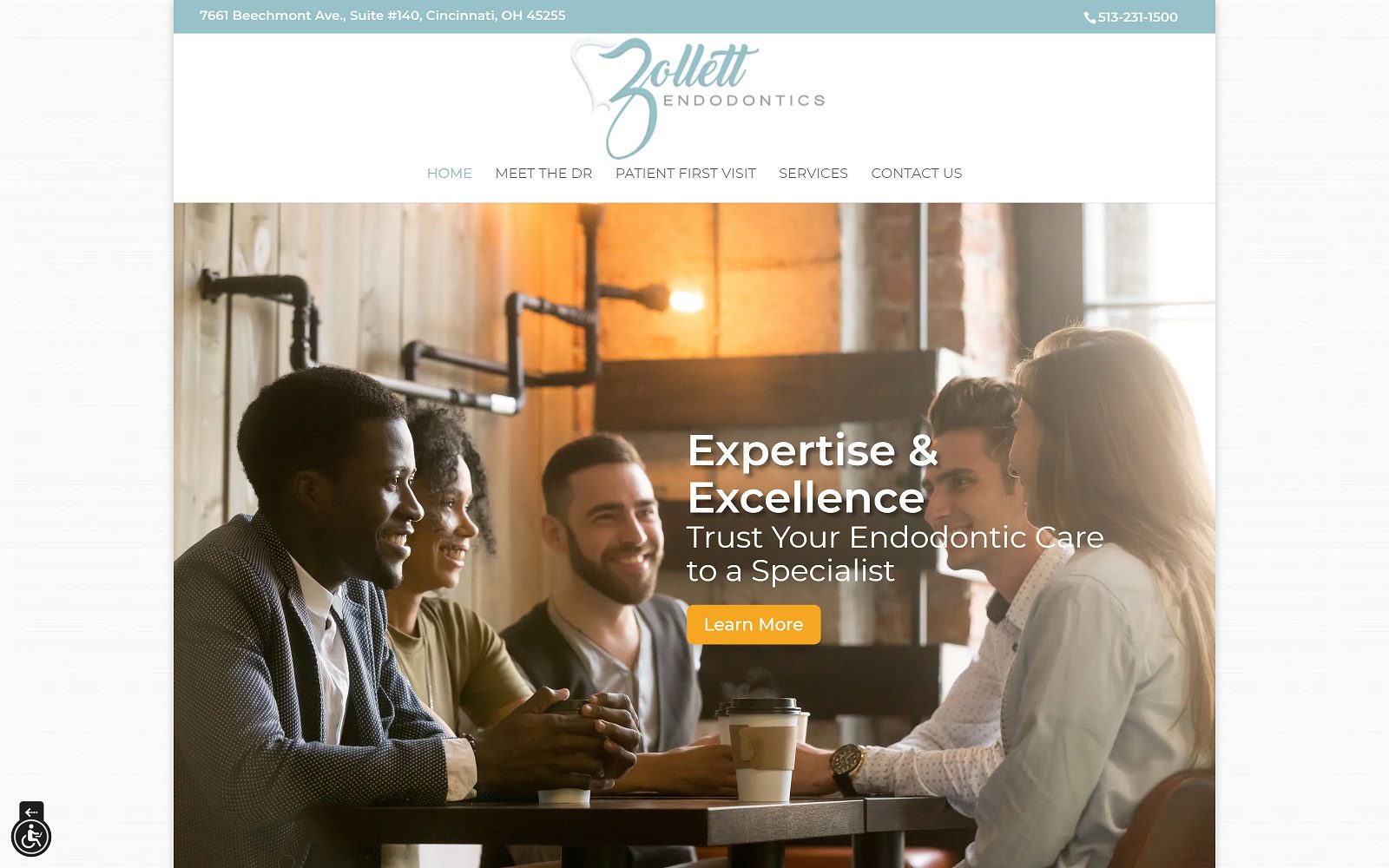 The Screenshot of Zollett Dr. Lauren M. Zollett Endodontics Website