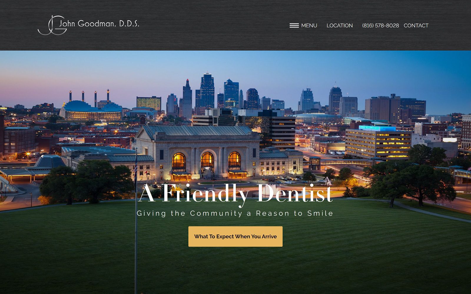 The Screenshot of John P. Goodman DDS Website