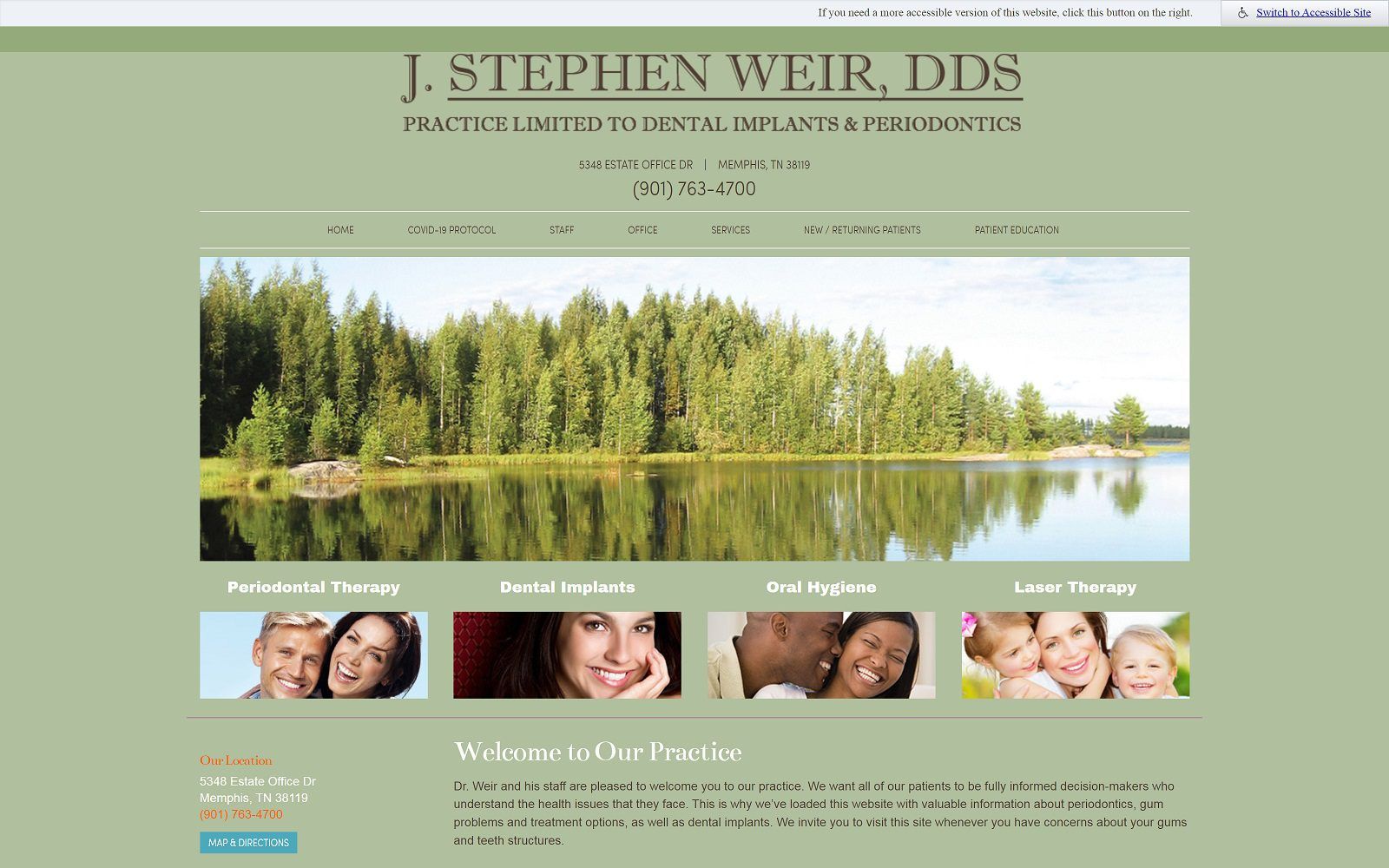 The Screenshot of J. Stephen Weir, D.D.S. Website