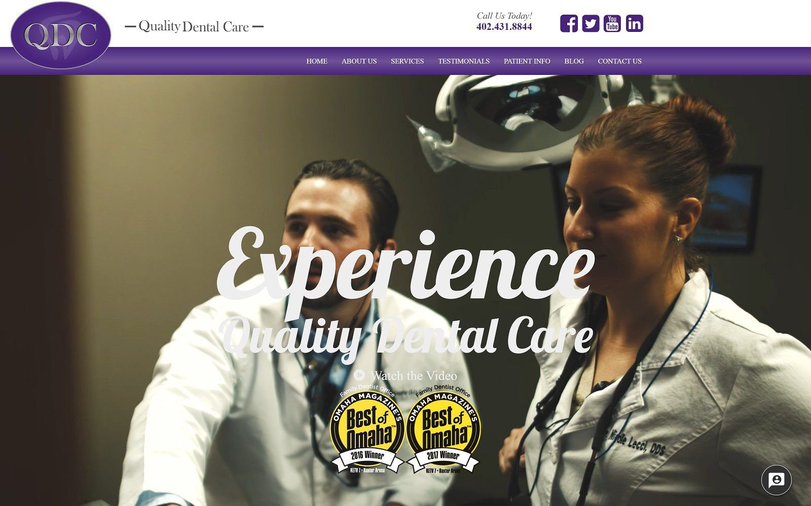 The Screenshot of Quality Dental Care Website