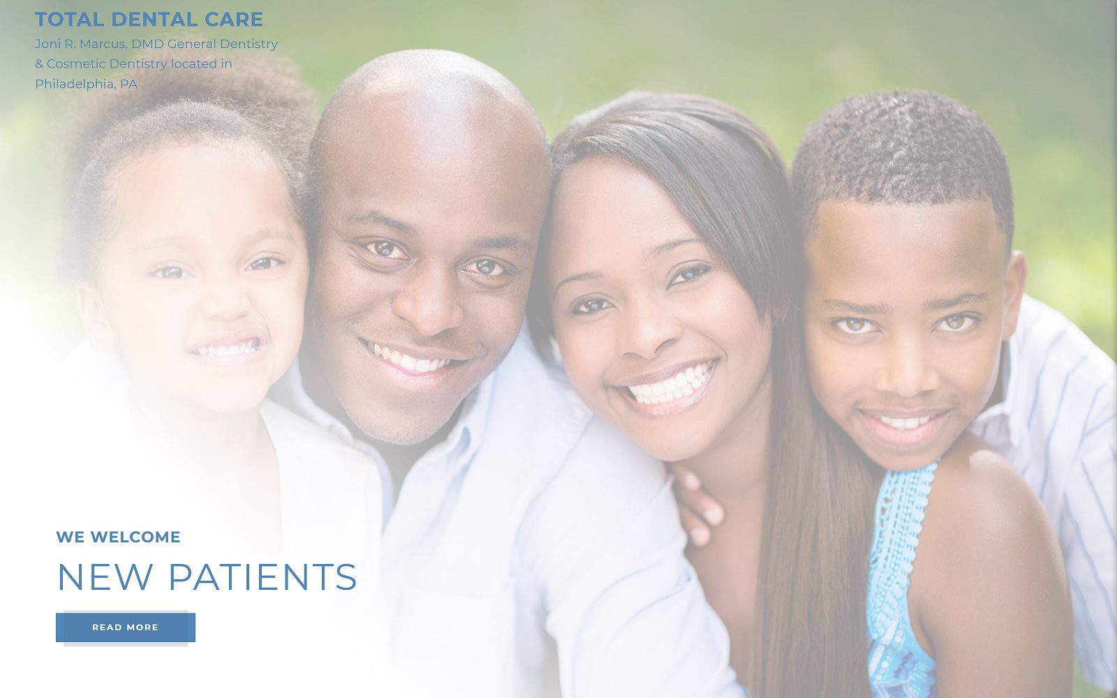 The Screenshot of Total Dental Care: Joni Marcus, DMD Website