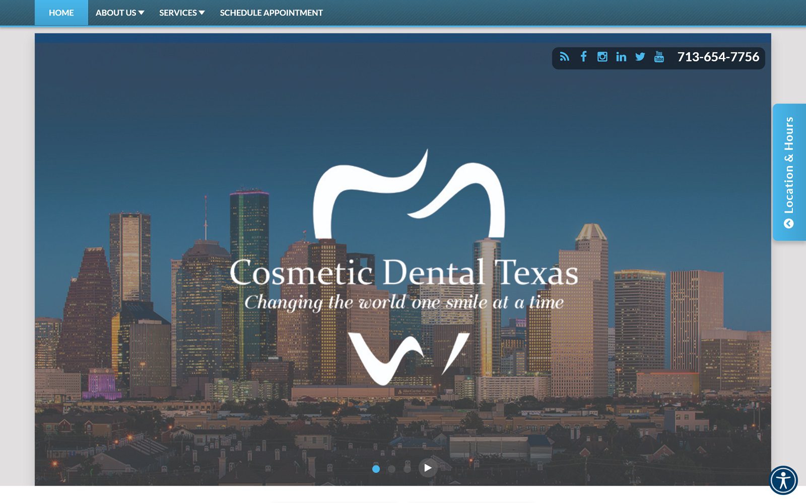 The Screenshot of Cosmetic Dental Texas Website