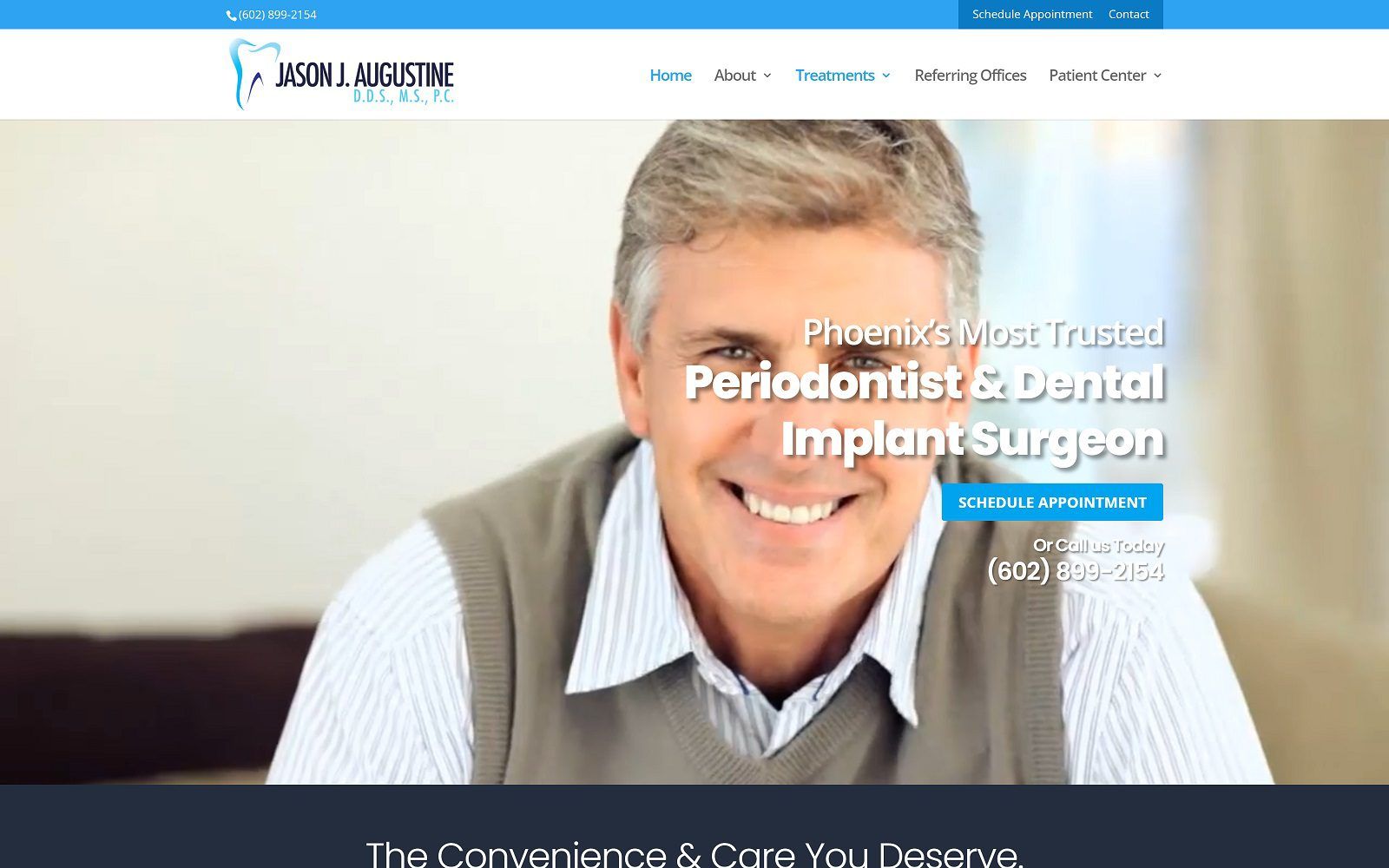 The Screenshot of Dr Jason Augustine DDS - Periodontist & Dental Surgeon Website