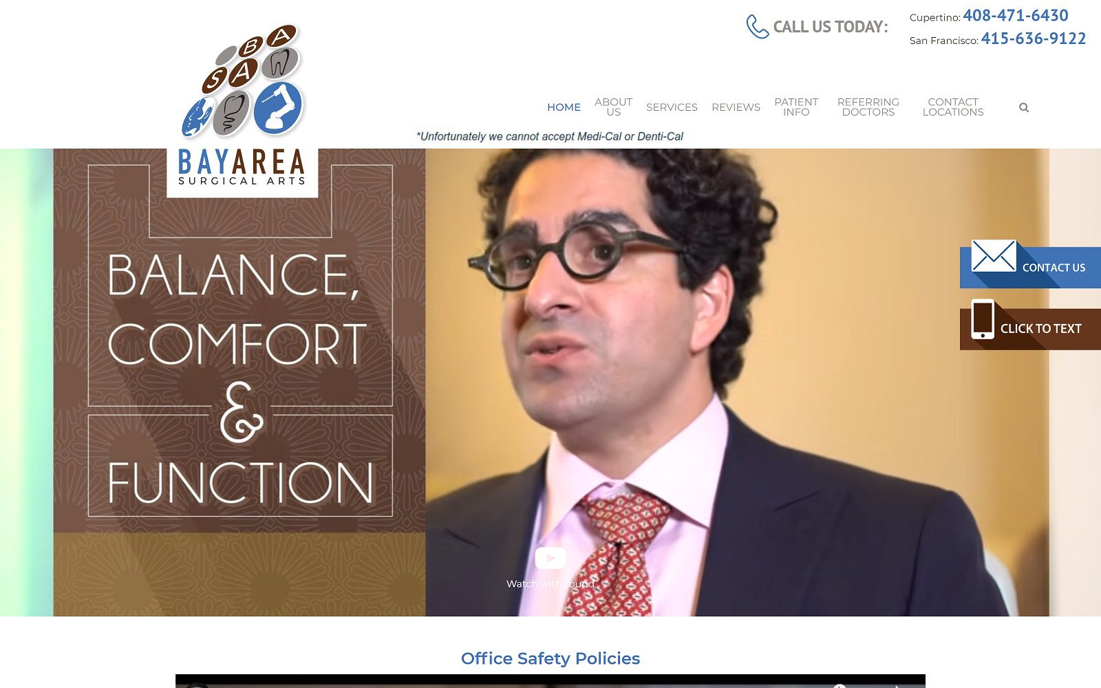 The Screenshot of Dr. Nima Massoomi DMD MEd MD – Oral Surgery and Dental Implants Website