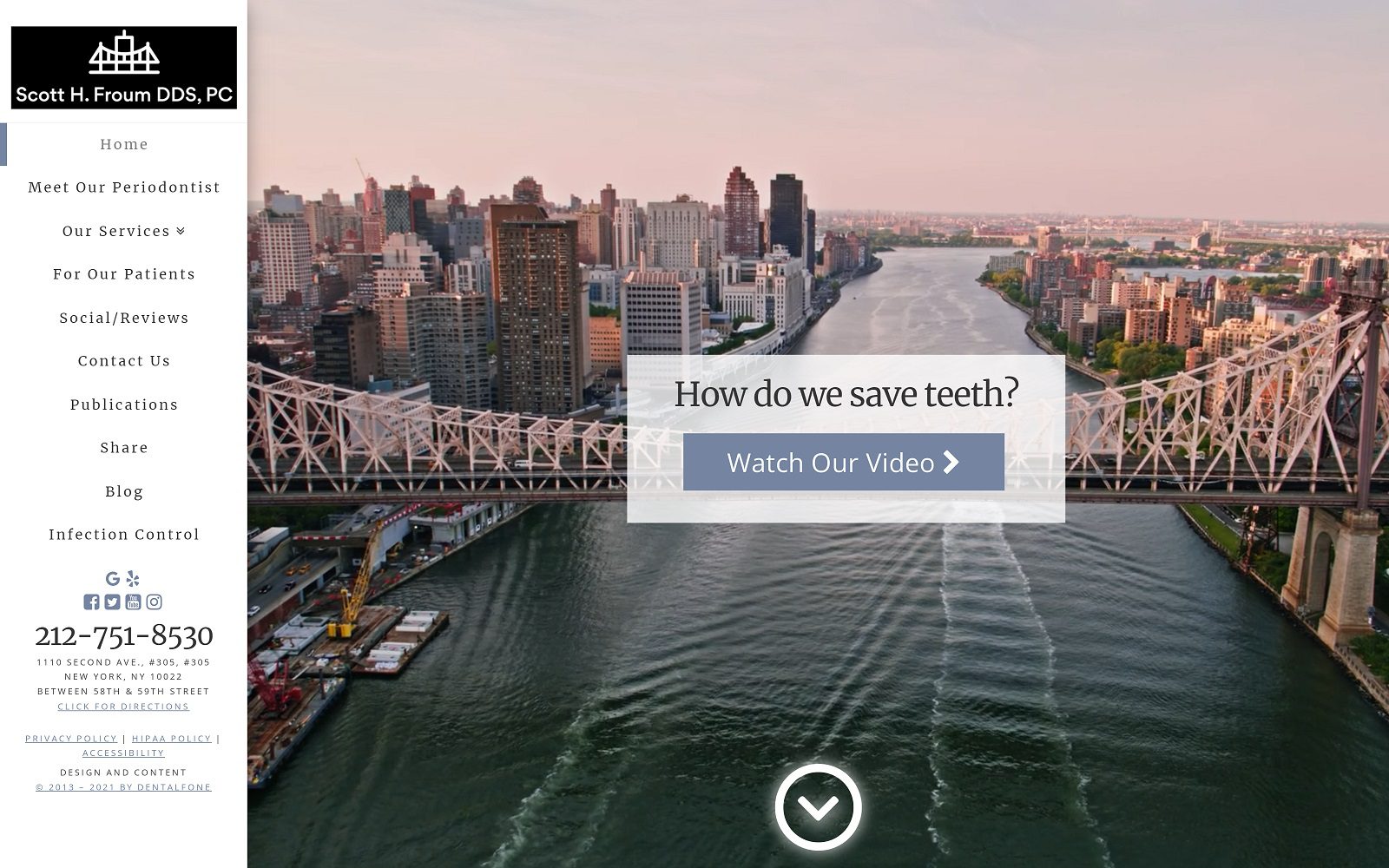 The Screenshot of Scott H. Froum, DDS Website