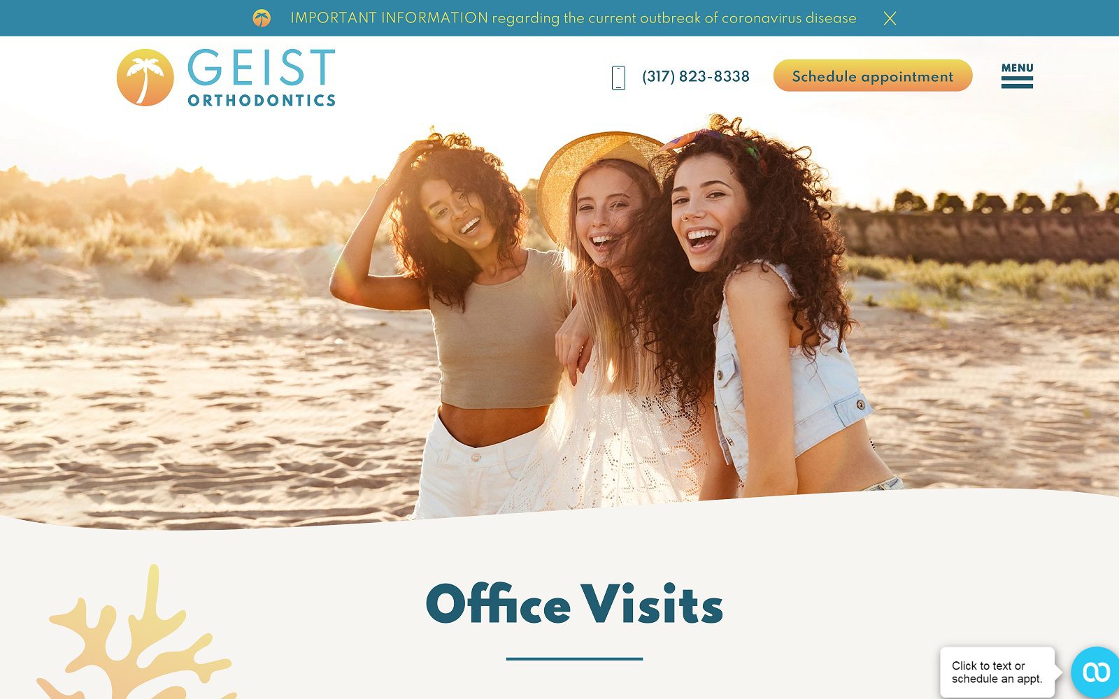 The Screenshot of Geist Orthodontics Dr. Julian Davila Website
