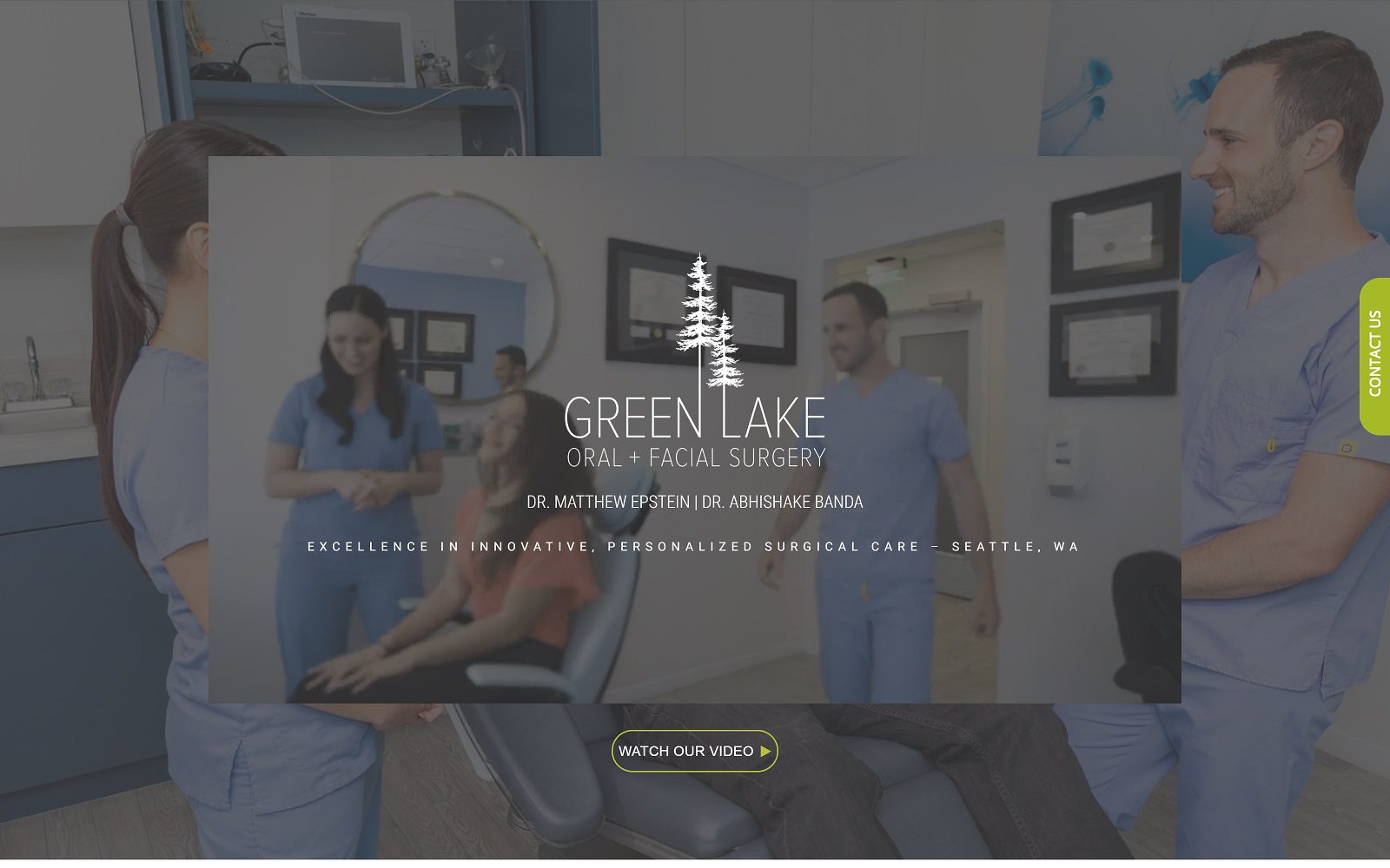 The Screenshot of Green Lake Oral and Facial Surgery: Dr Matthew Epstein Website
