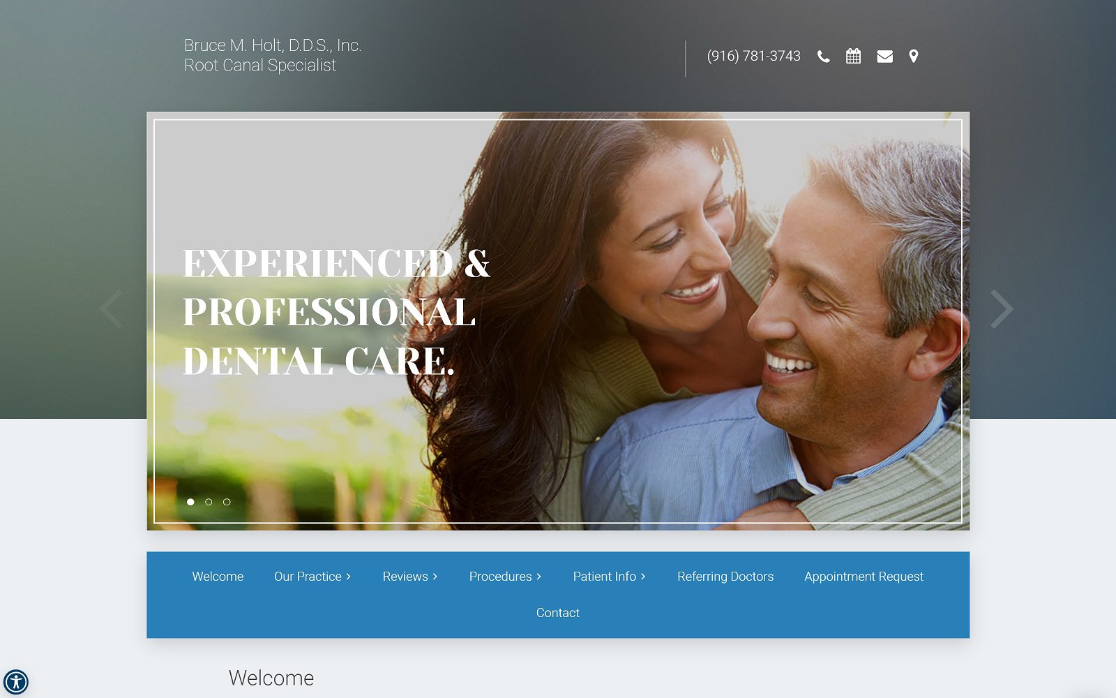 The screenshot of holt bruce dds hdendo. Com website