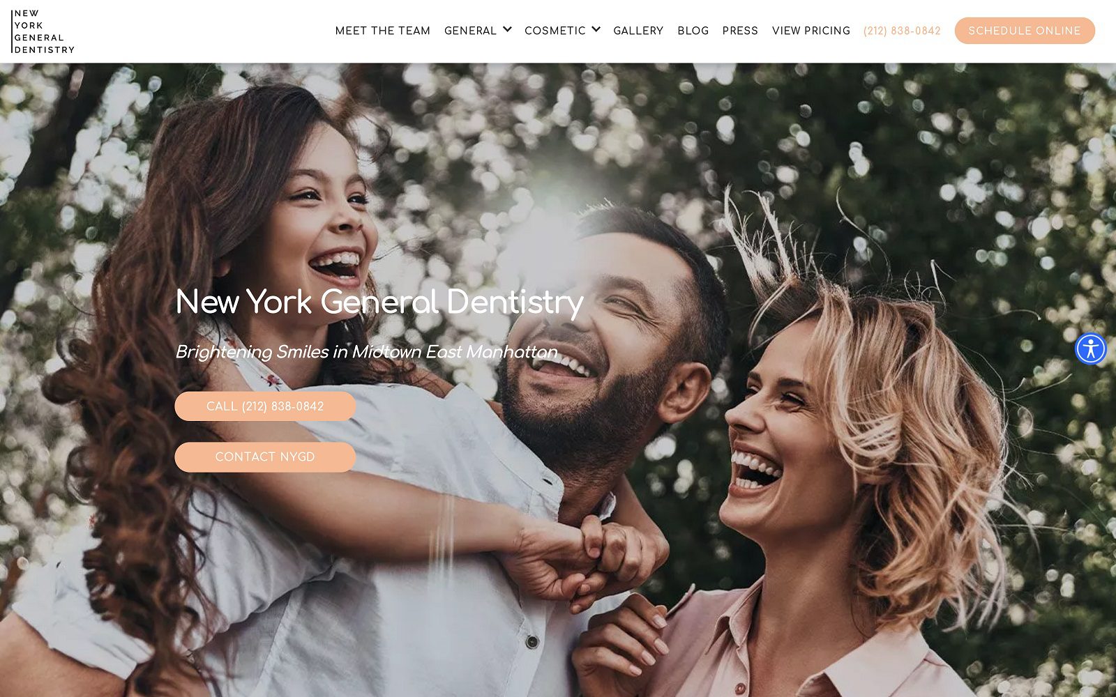 The Screenshot of New York General Dentistry Website