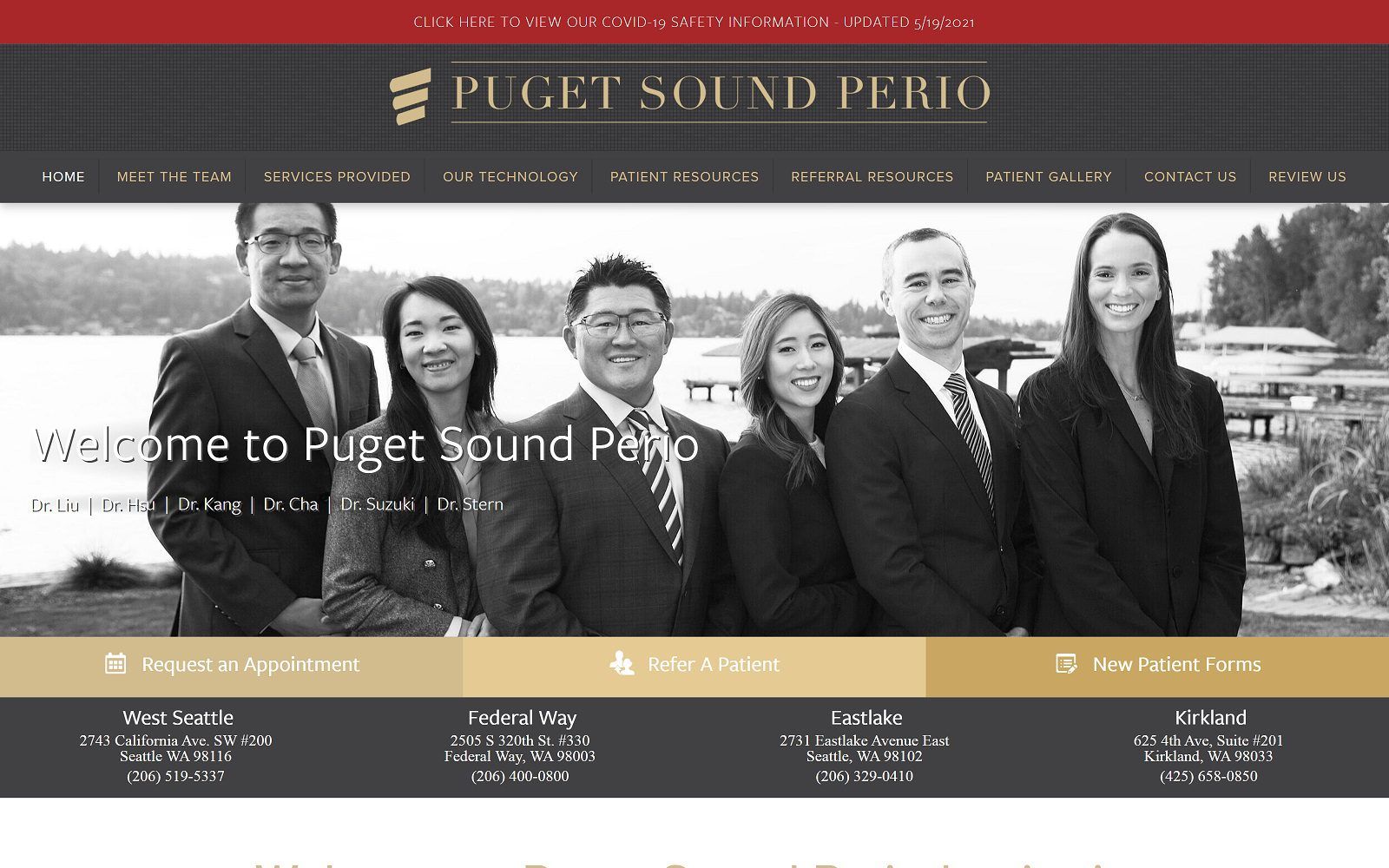 The Screenshot of Puget Sound Periodontics - (West Seattle) Website