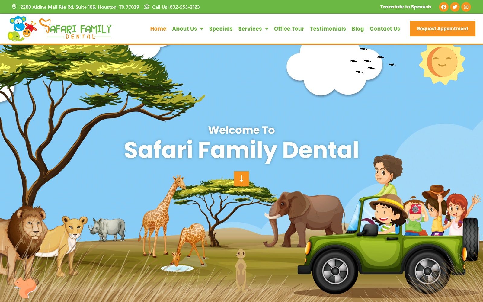 safarifamilydental.com screenshot