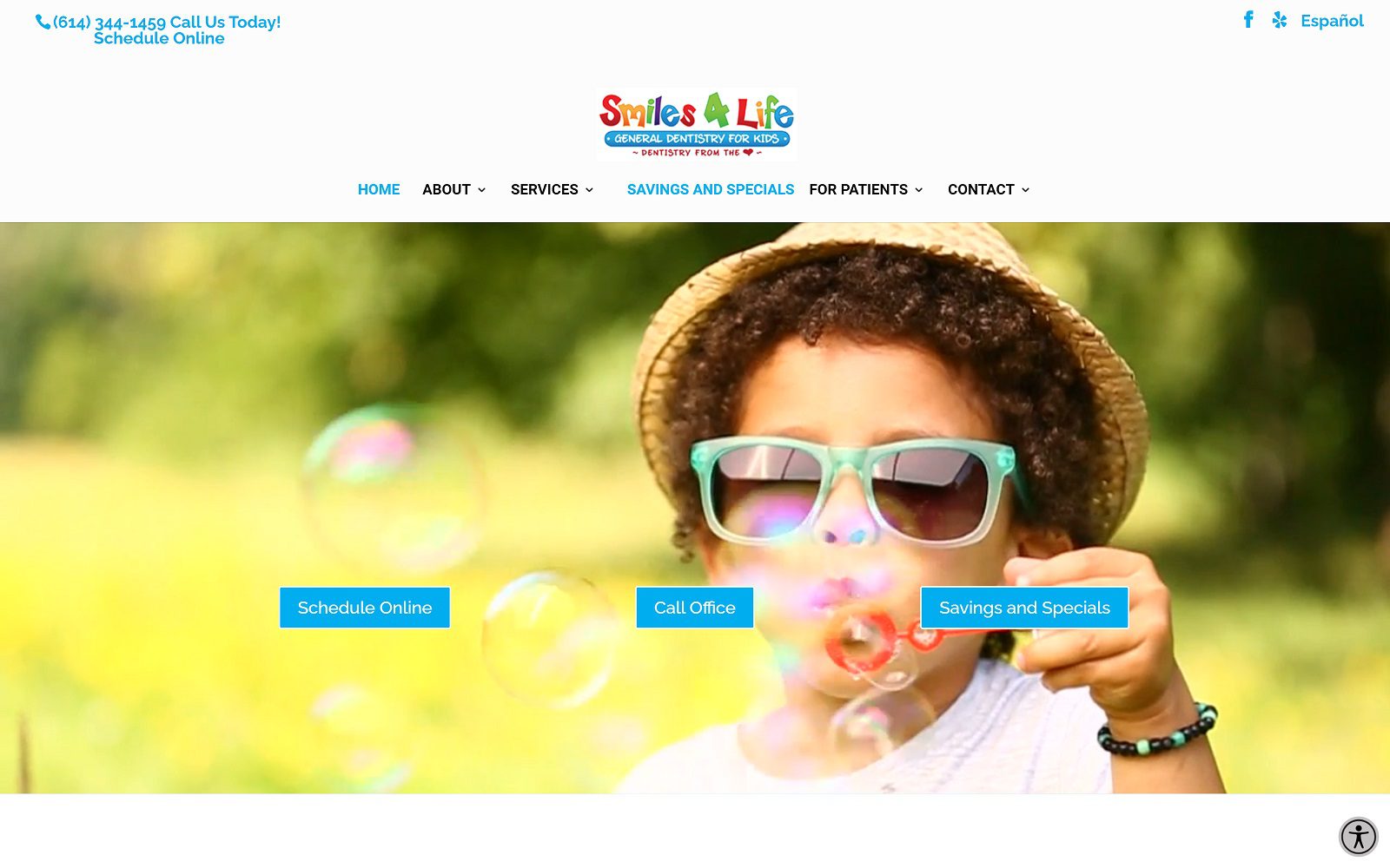 The screenshot of smiles 4 life website
