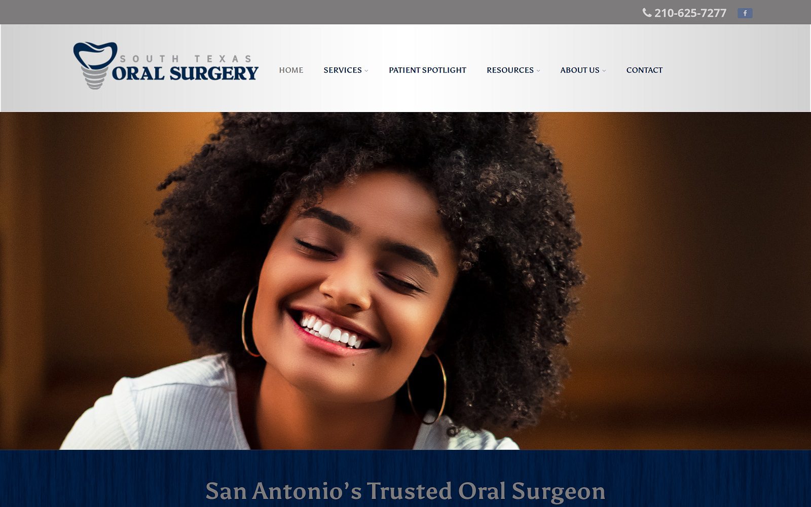 The Screenshot of South Texas Oral Surgery Website