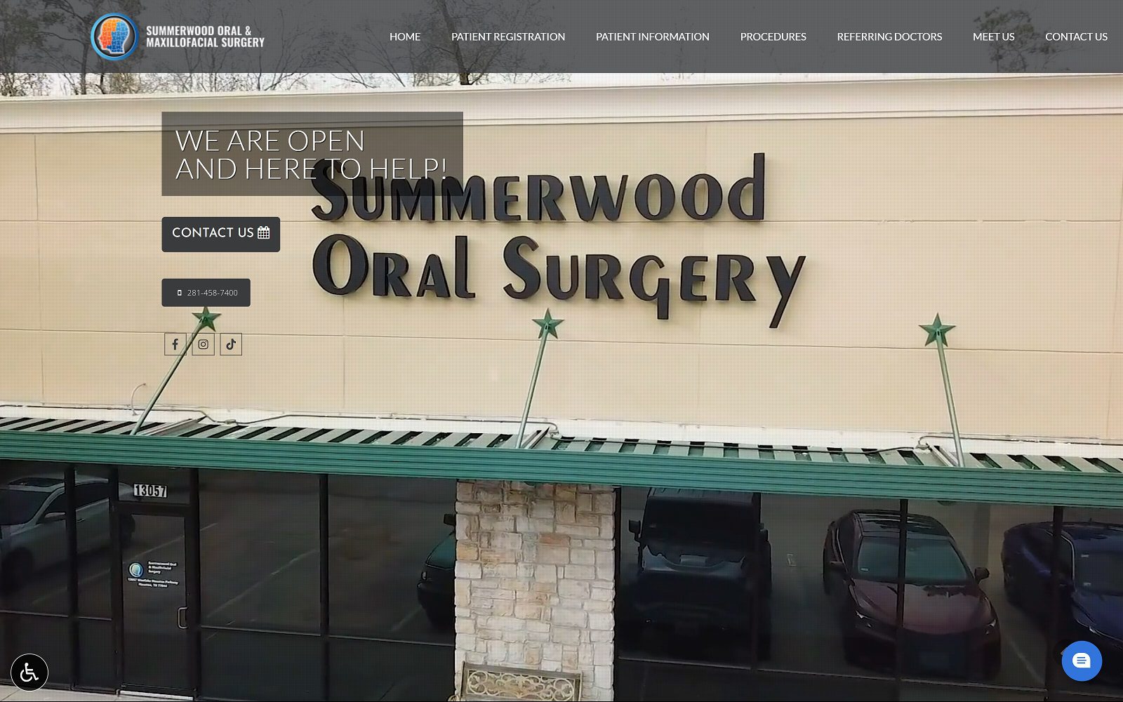 The Screenshot of Summerwood Oral & Maxillofacial Surgery Website
