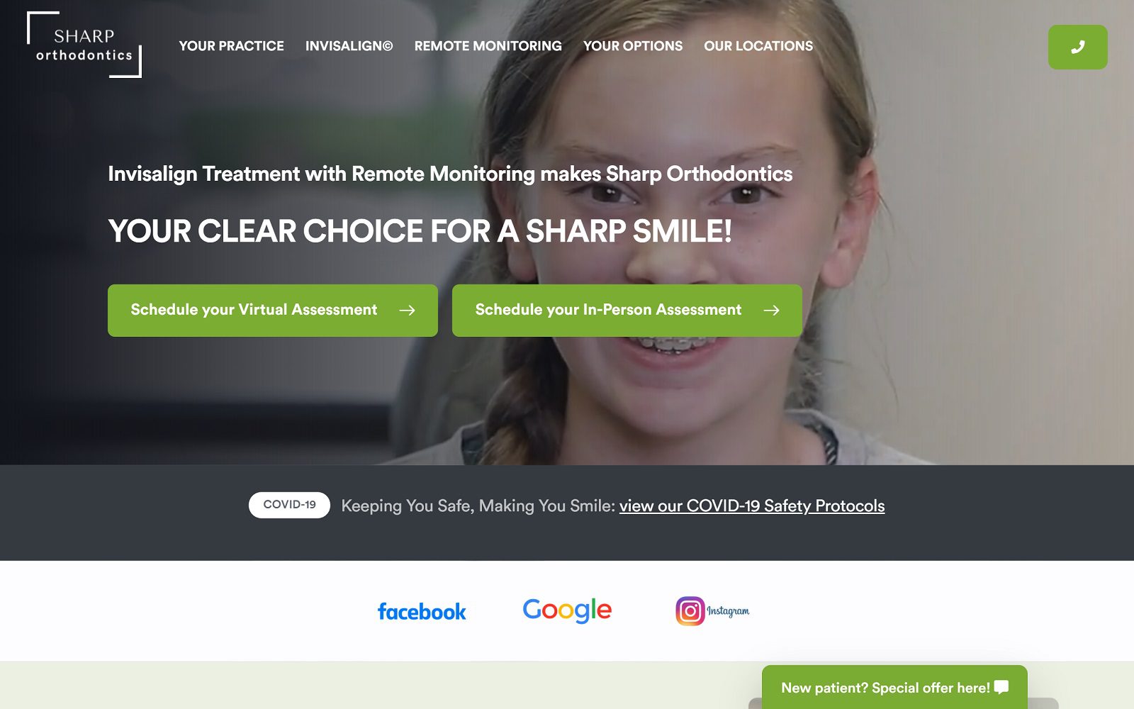The Screenshot of Sharp Orthodontics: Frank A. Sharp DDS, MS, PC sharporthodontics.com Website