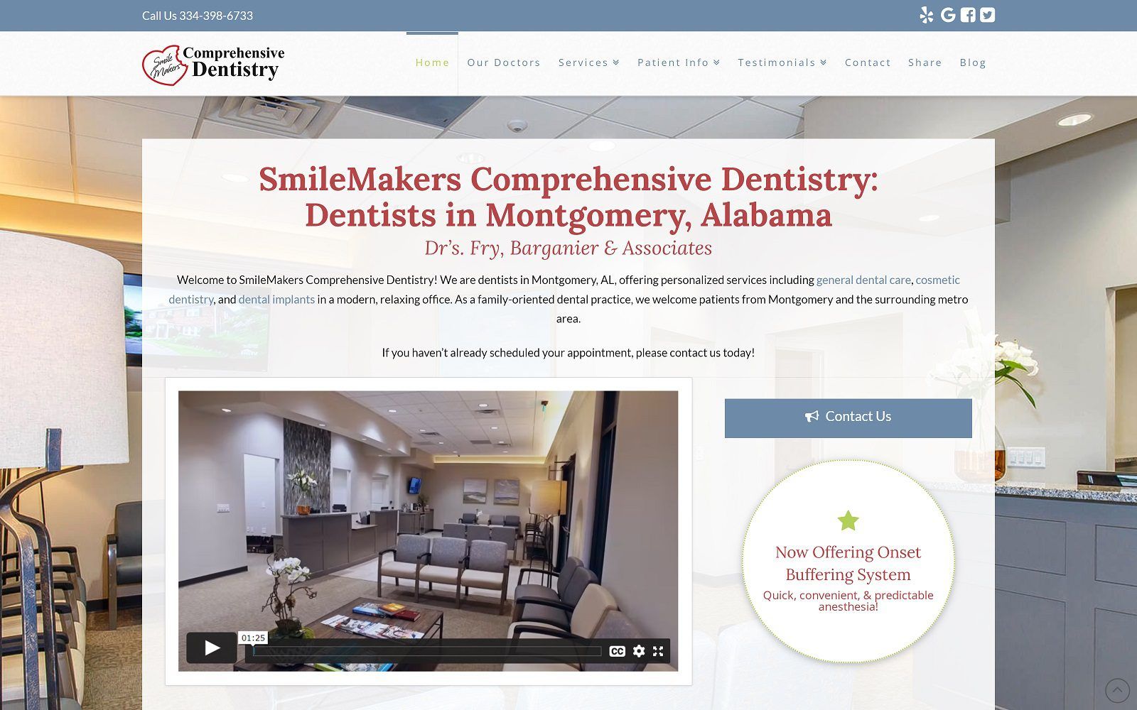 The Screenshot of SmileMakers smilemakersal.com Website