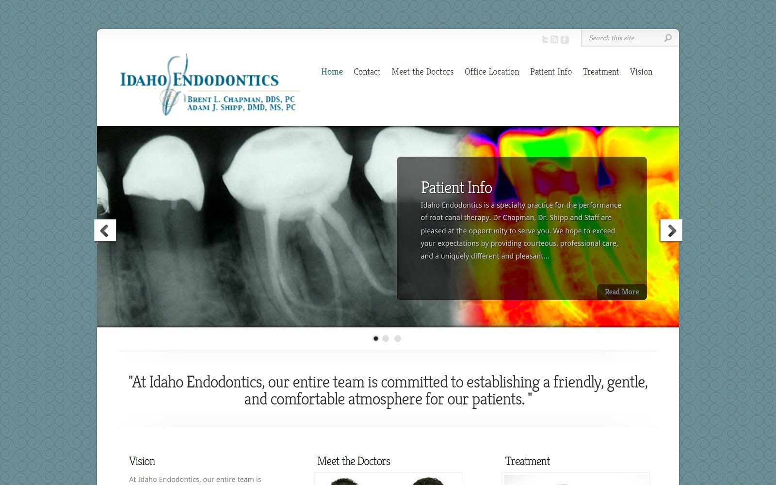 The Screenshot of Idaho Endodontics Website