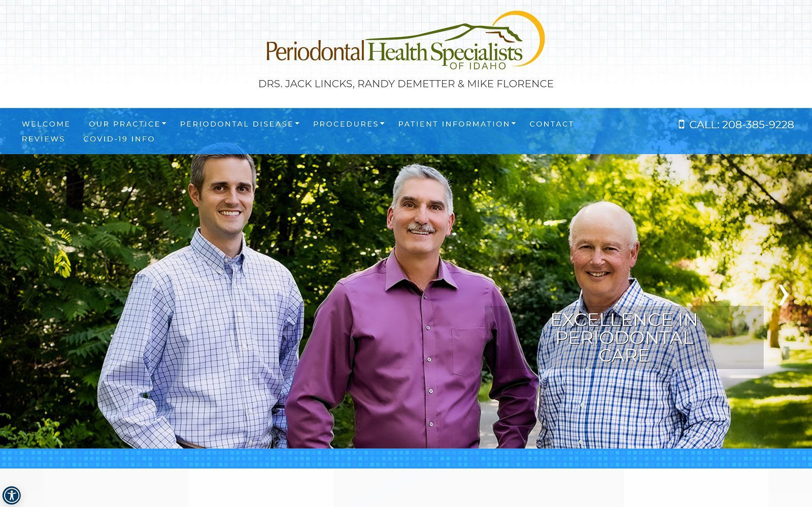 The Screenshot of Periodontal Health Specialists of Idaho Website