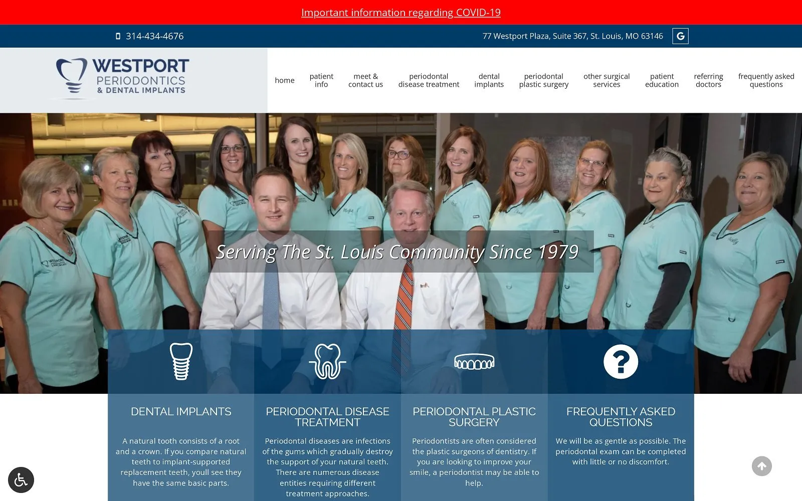 The Screenshot of West Port Periodontics Website