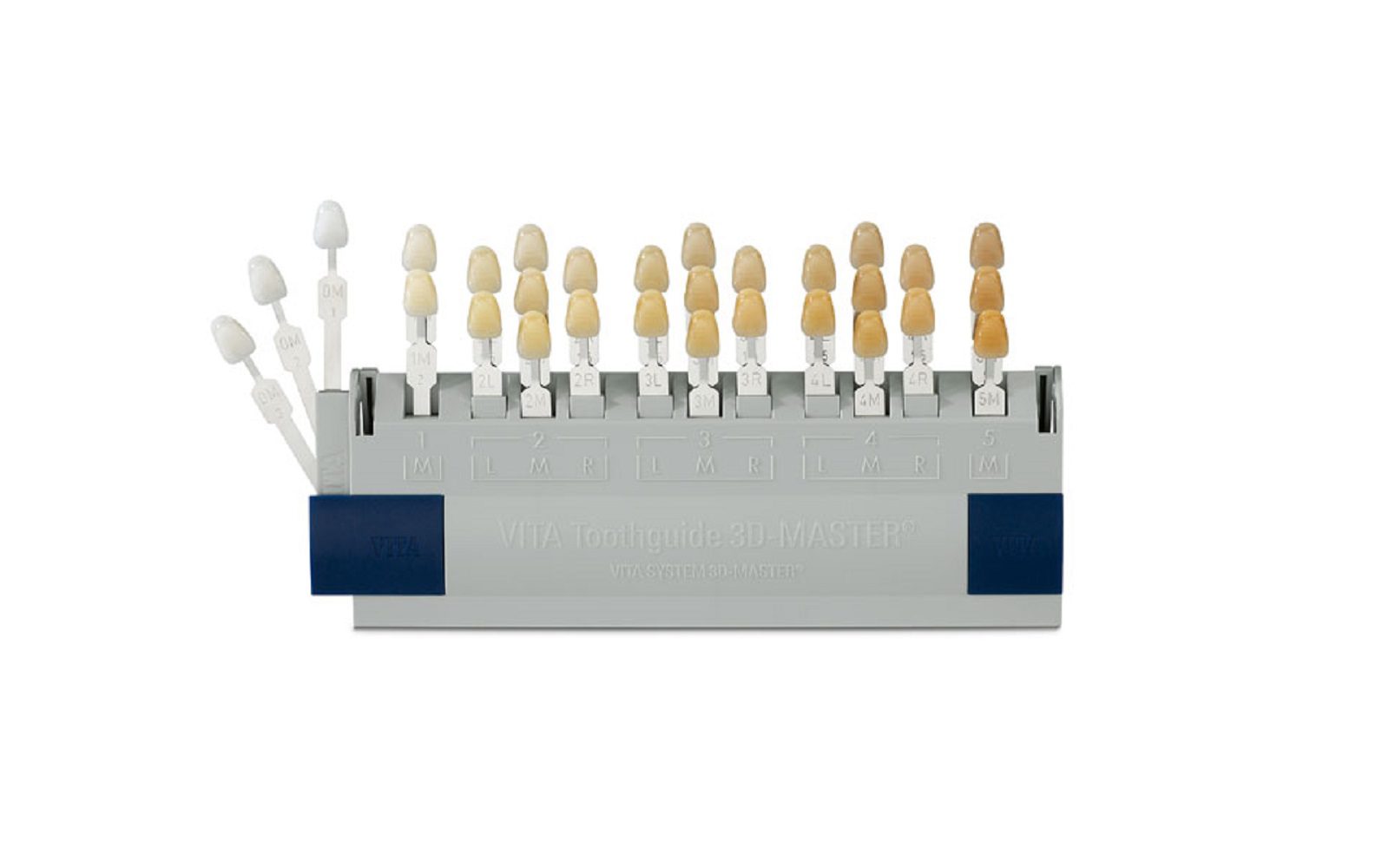 Vita toothguide 3d-master with bleached shade guide. Allows the determination