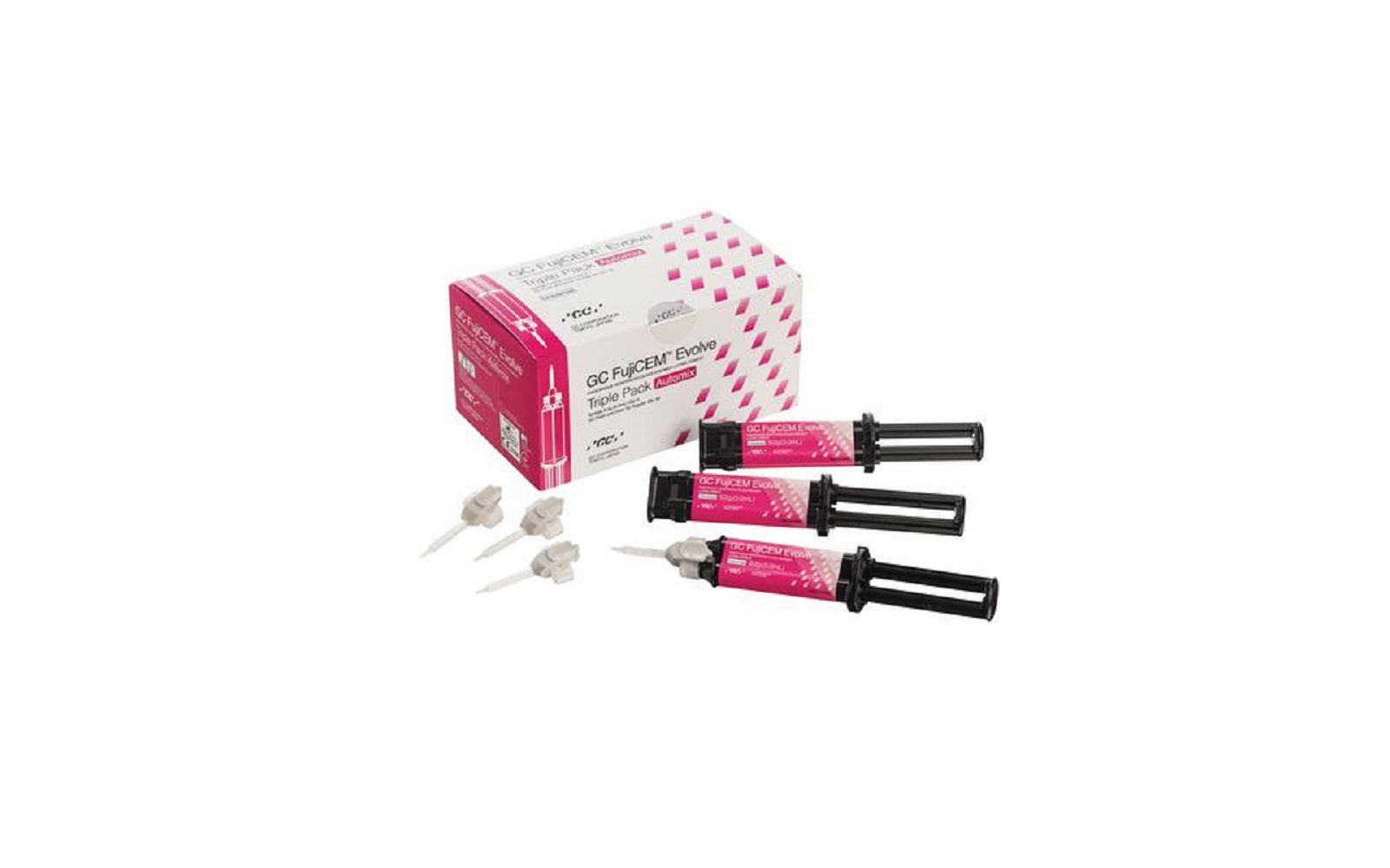 GC FujiCEM™ Evolve Glass Ionomer Luting Cement Triple Pack Kit, Automix